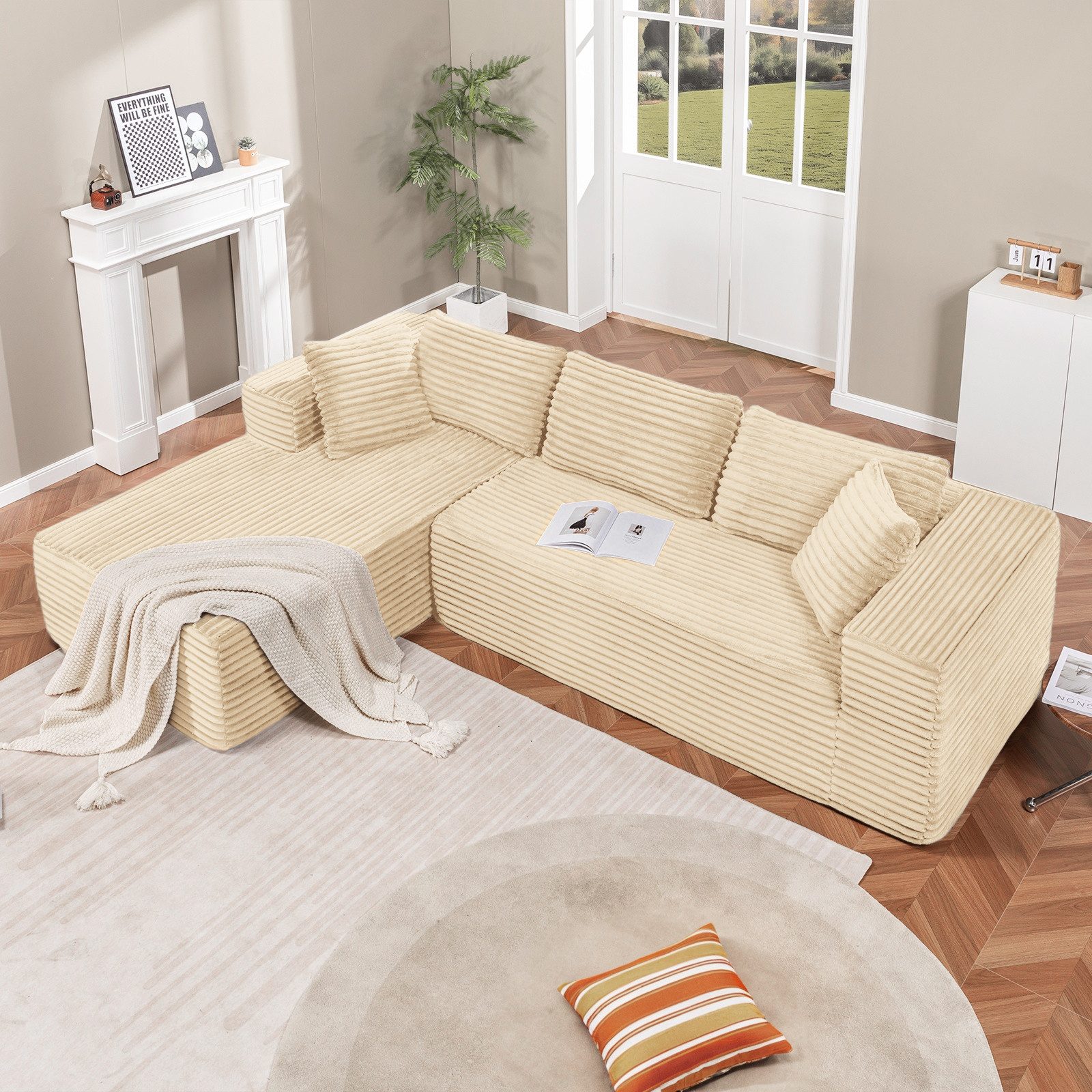 COMHOMA Sofa Big-Sofa, L-förmige Sofa, Couch günstig online kaufen