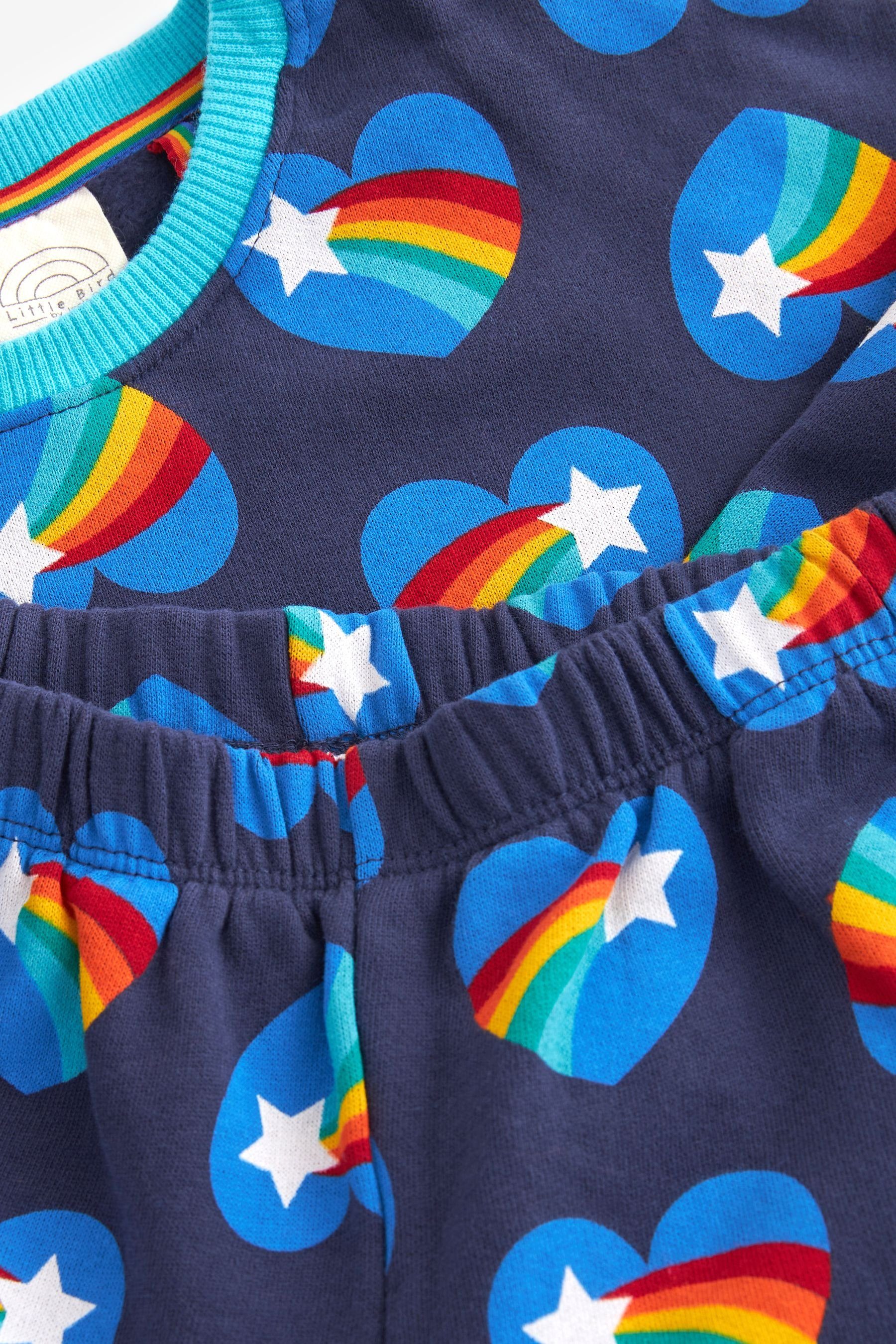 & Sweatshirt und By Shooting by Shirt Bird Blue Little with (2-tlg) Jools Oliver Oliver Shorts Bird Stars Shorts Little Rainbows Jools