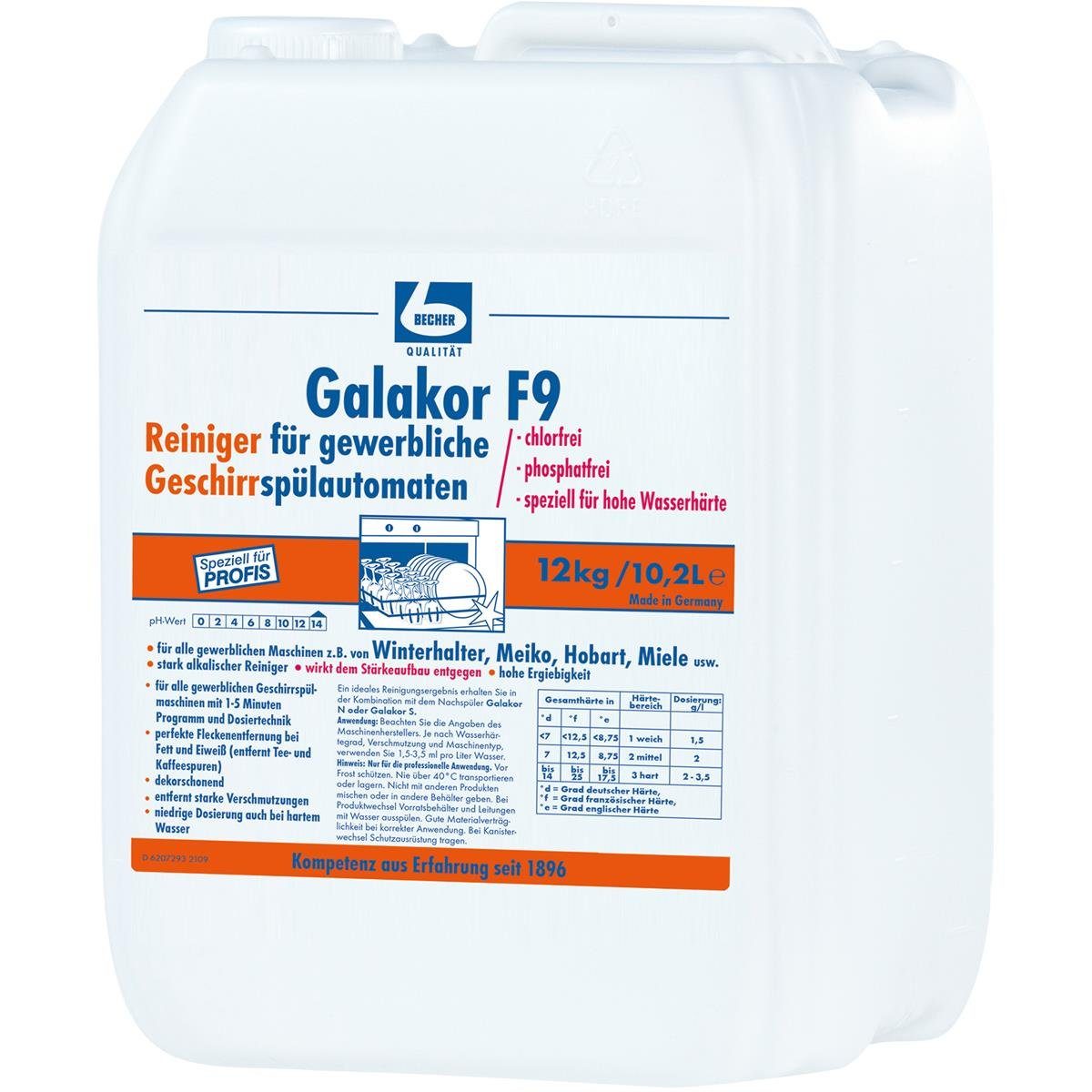 Dr. Becher Dr. Becher Galakor F9 Geschirrreiniger 12kg (1er Pack