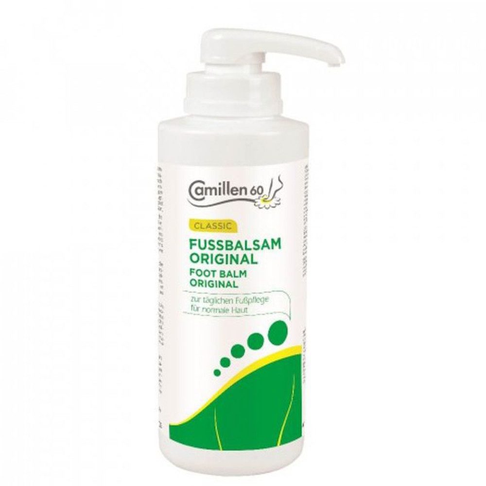 Camillen 60 Fußpflegecreme Original Fussbalsam - für die täglichen Fußpflege mit Pumpe - 500ml