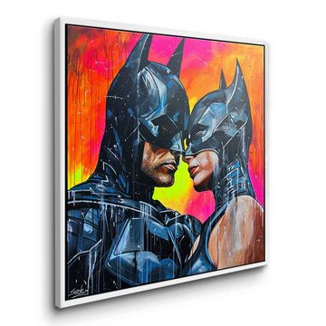 DOTCOMCANVAS® Leinwandbild Bat Love, Leinwandbild Batman Batwoman Portrait Love Comic Kunstdruck
