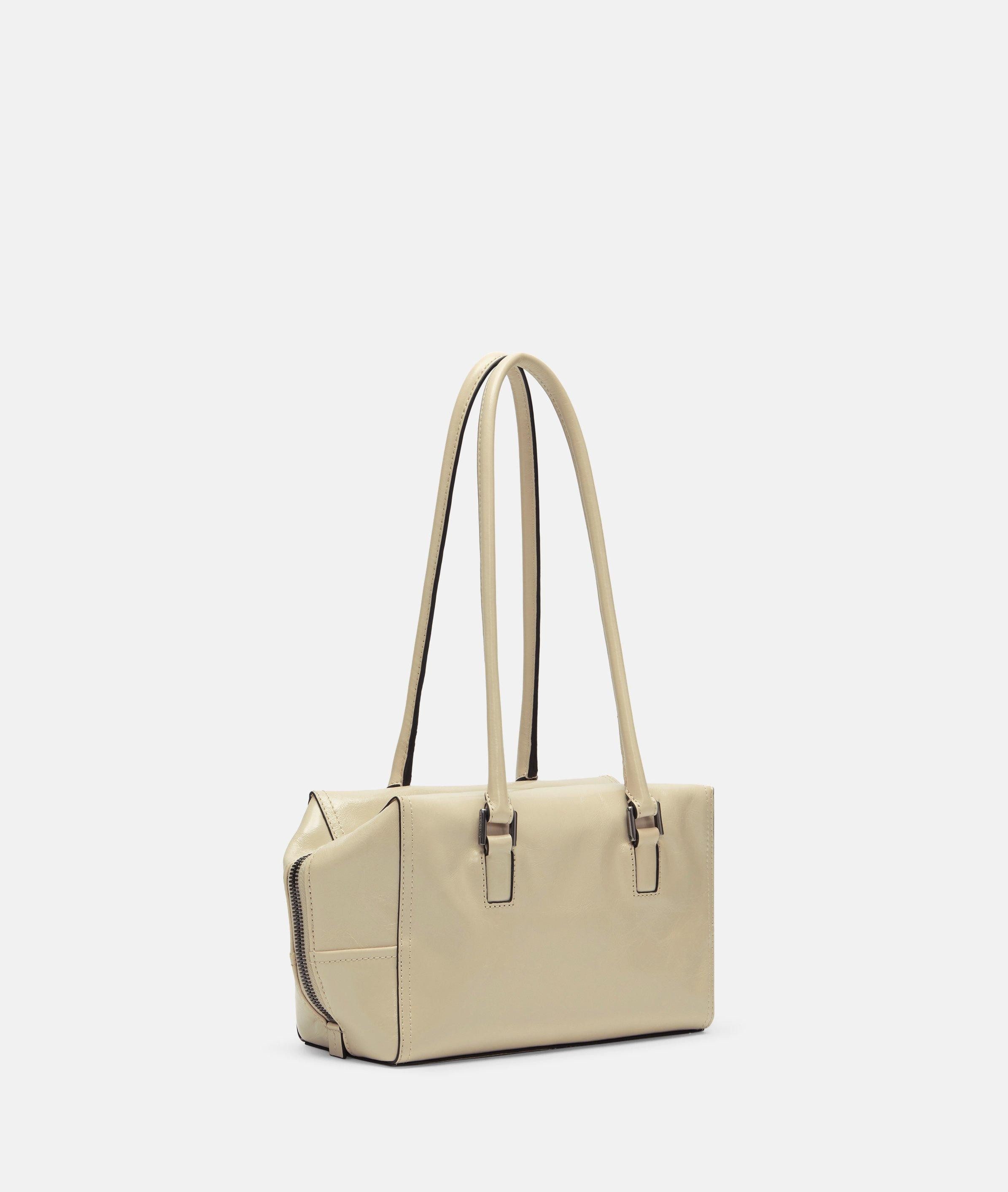 Liebeskind Berlin Schultertasche Archive Kayla Satchel S, Handliche Schultertasche in Lacklederoptik mit glossy Finish