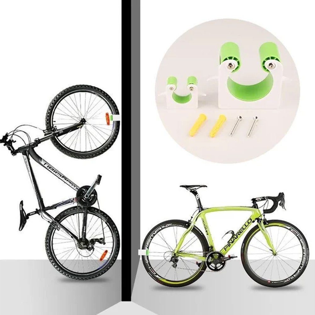 Blusmart Fahrradträger-Aufbewahrung Aufhängehaken, green Fahrradwandhalterung Platzsparender Mountainbike-Stil Mit