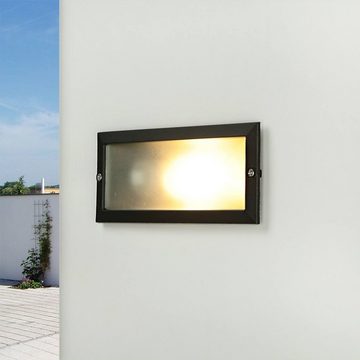 Licht-Erlebnisse Einbauleuchte INA, ohne Leuchtmittel, Einbaustrahler Anthrazit Hof Haus Glas Aluminium IP65 E27 Maritim