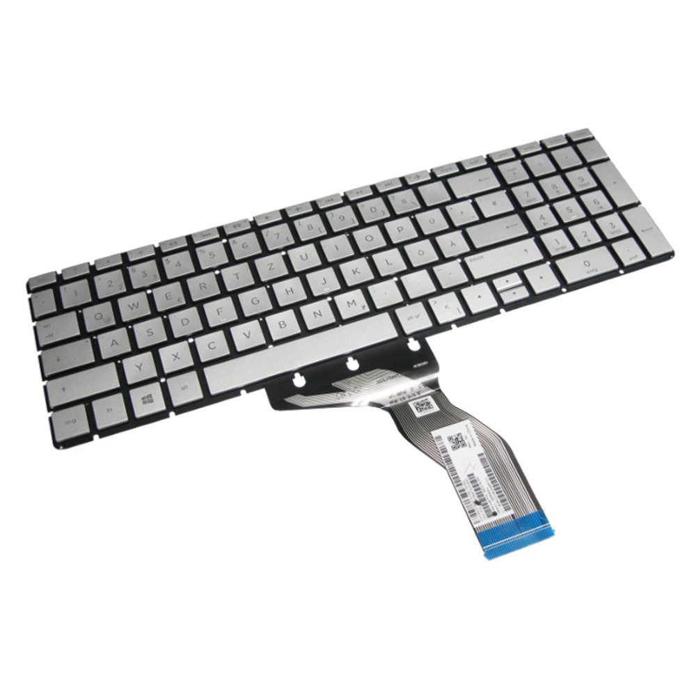 Trade-Shop Ersatzteil passend für HP Pavilion 15-bs092na 15-bw053ng 15-bw049ng Tastatur (Tasten: Deutsch, QWERTZ / Farbe: Silber / mit Hintergrundbeleuchtung)