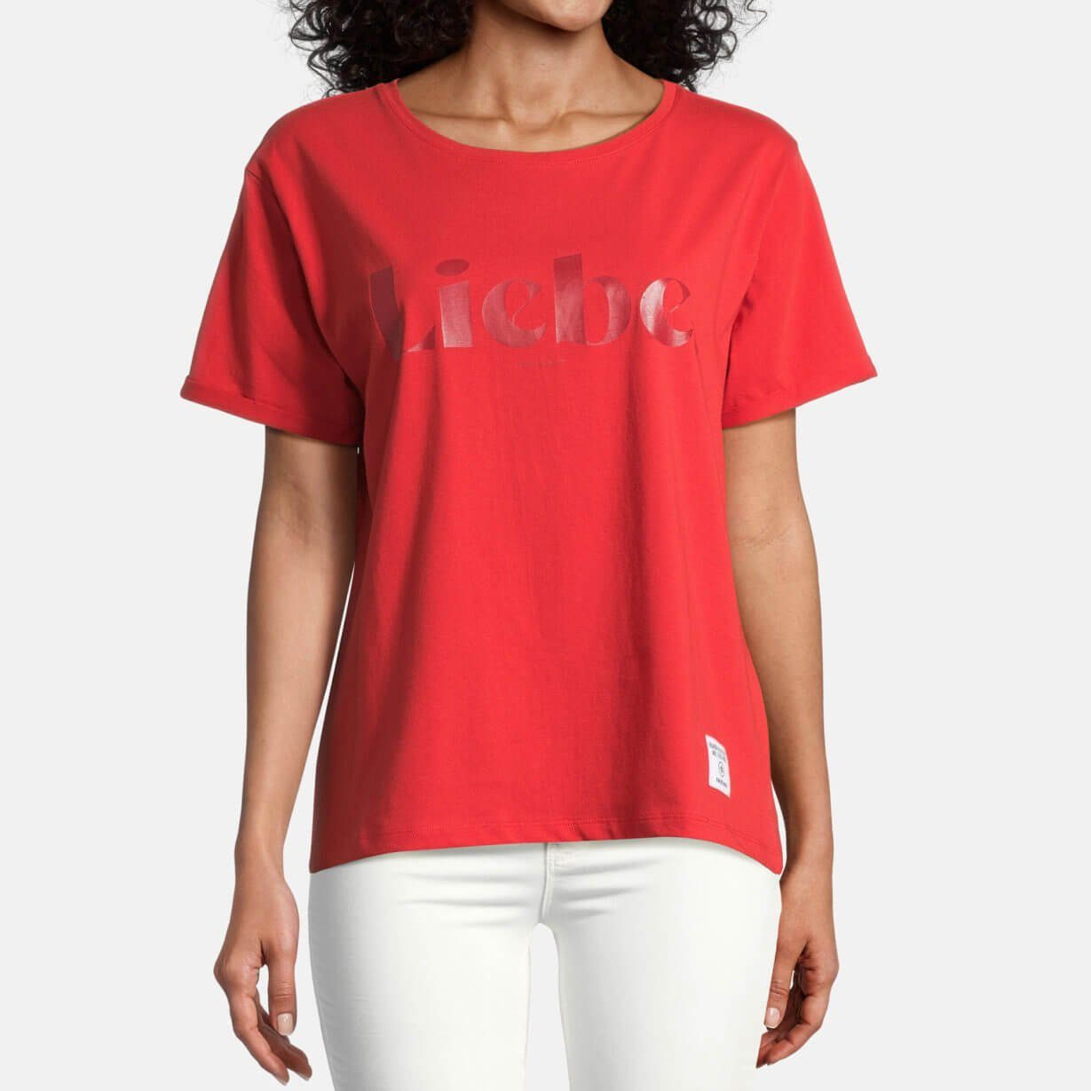 salzhaut T-Shirt Damen Kurzarm-Shirt red Moratz Liebe Baumwolle Front-Beflockung aus chilli mit