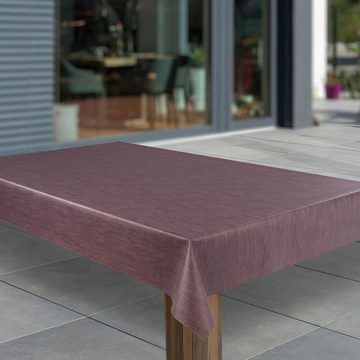 laro Tischdecke Wachstuch-Tischdecken Abwaschbar Violett Leinenoptik rechteckig