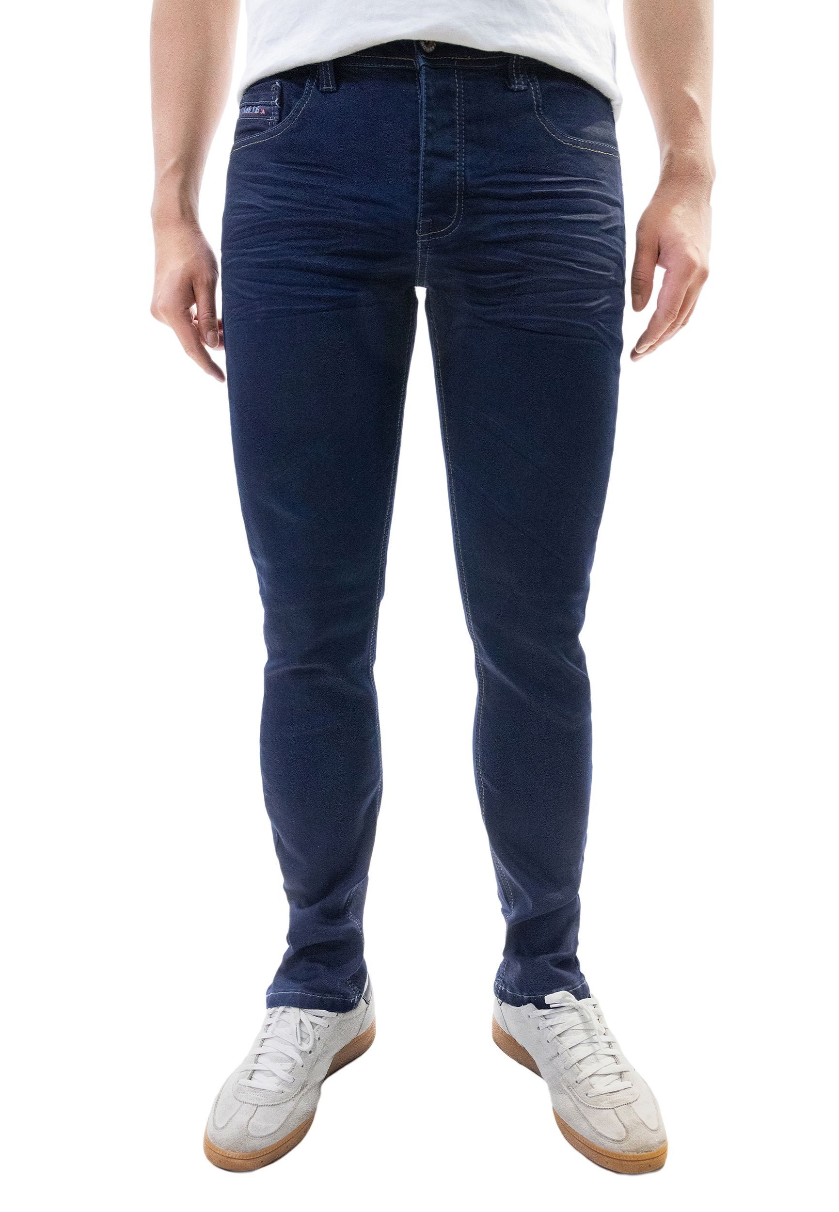 Jaylvis Regular-fit-Jeans Fein Jeans Regular Twill Denim Design Kontrastnäh günstig online kaufen