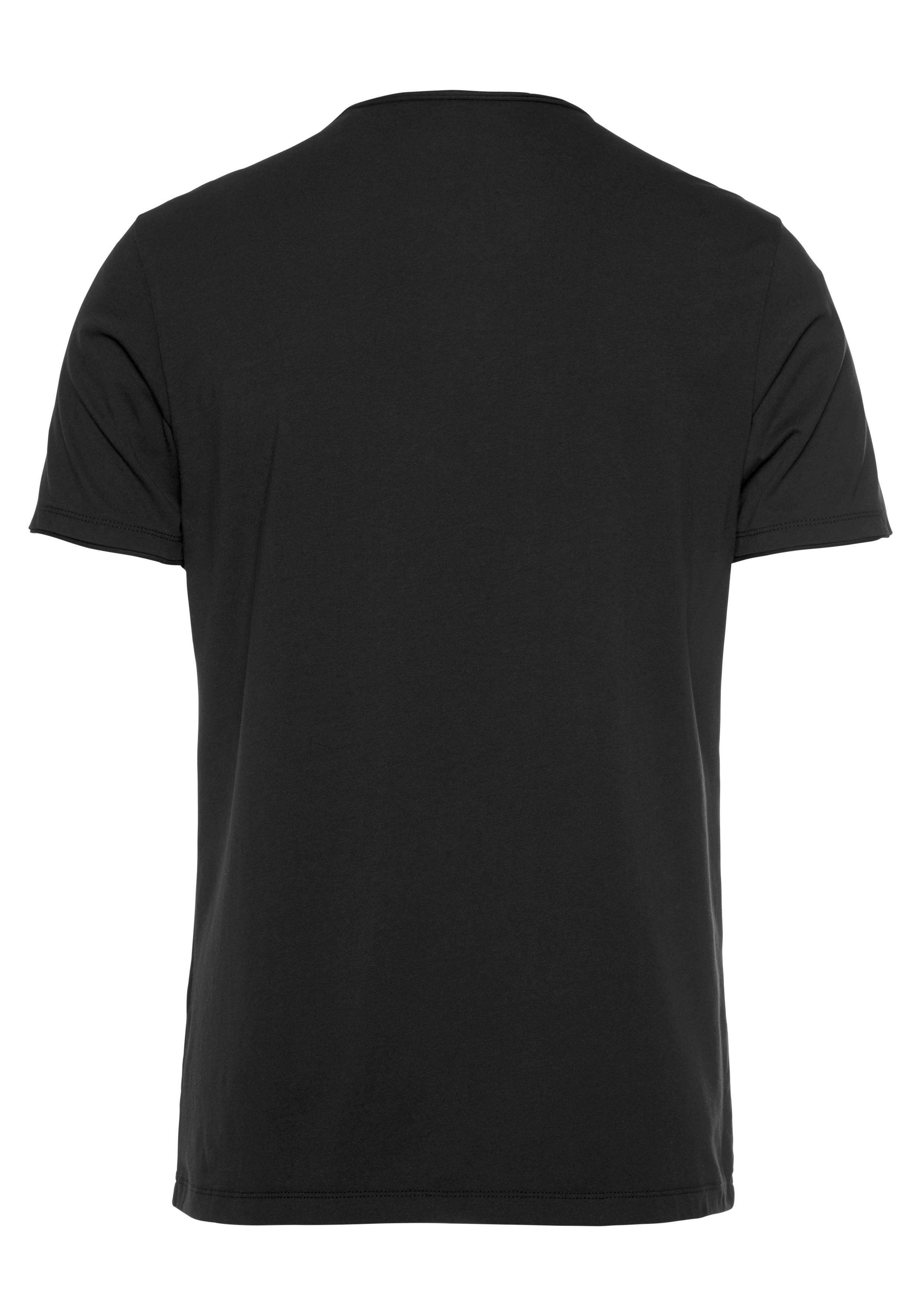 OLYMP T-Shirt fit Five schwarz Jersey Level feinem body aus