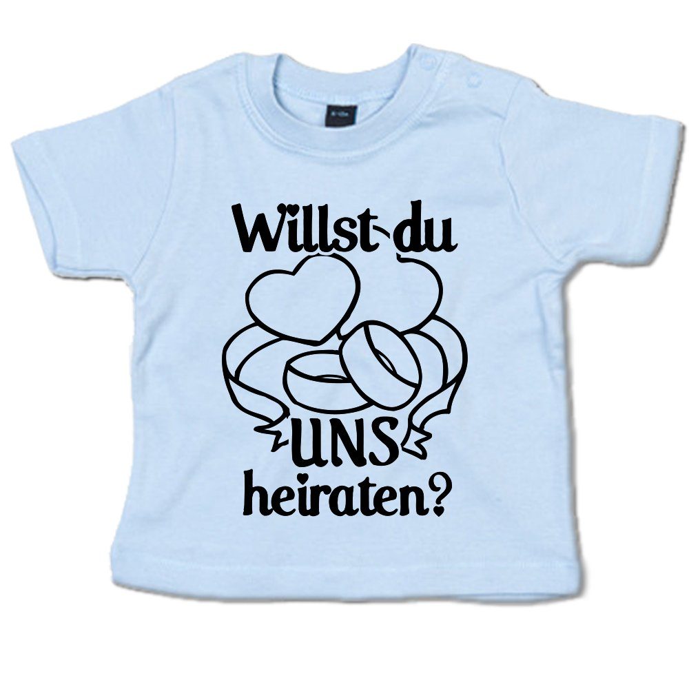 G-graphics T-Shirt Willst Du uns heiraten? Baby T-Shirt mit Spruch als Geschenk als Heiratsantrag