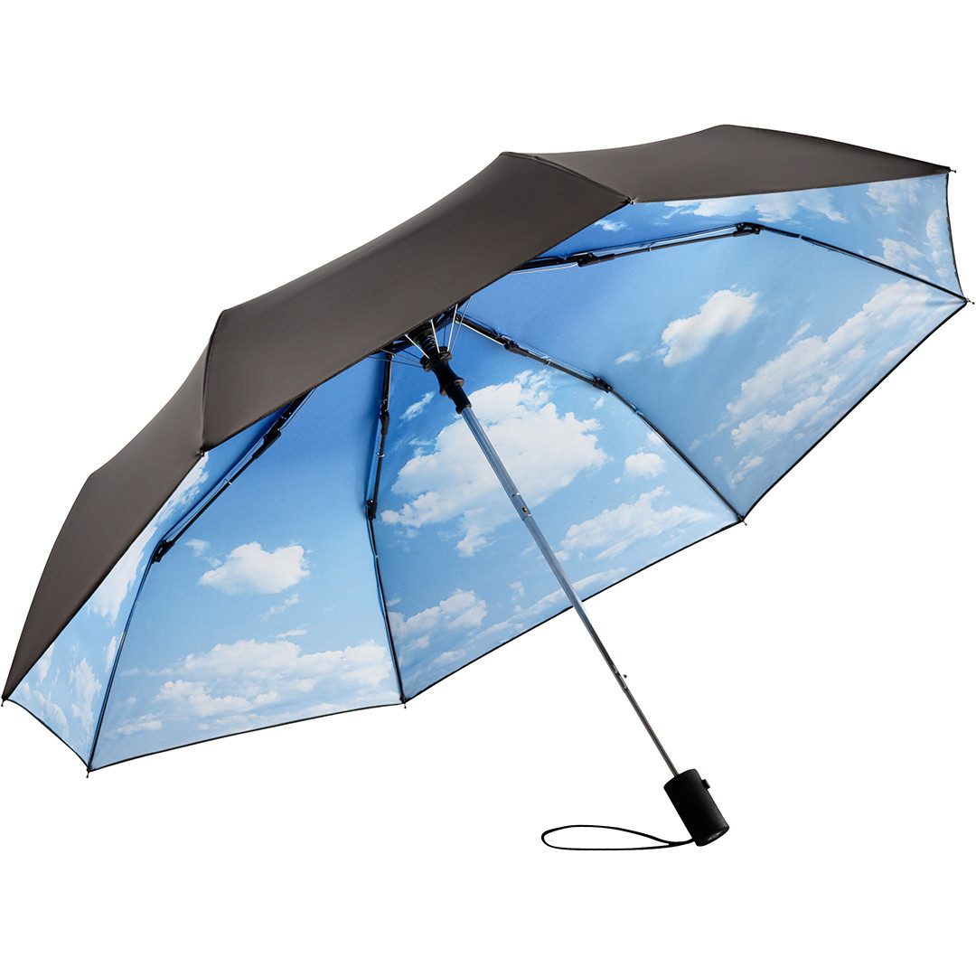 FARE Taschenregenschirm Impressions, Motiv-Innendruck, Auf-Automatik, Windproof-PLUS, UV-Schutz UPF 50+, Soft-Touch-Griff, 100 cm, 371 g