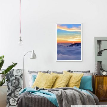 Sinus Art Poster Landschaftsfotografie 60x90cm Poster Traumhafte Winterlandschaft bei Sonnenaufgang