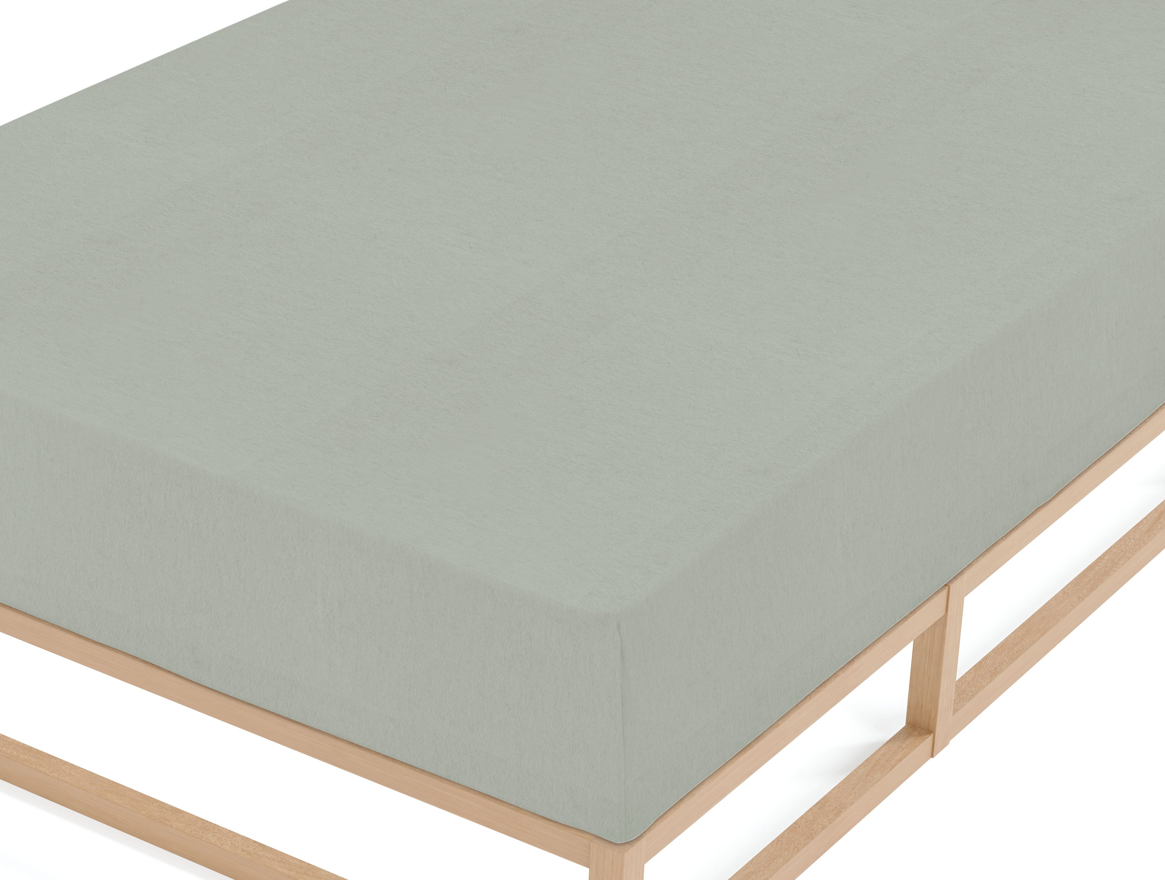 Biberna Spannbettlaken Hermal, Flanell, Gummizug: rundum, (1 Stück), 100% Baumwolle, weich+warm, Matratzenhöhe bis 22 cm, Made in Germany