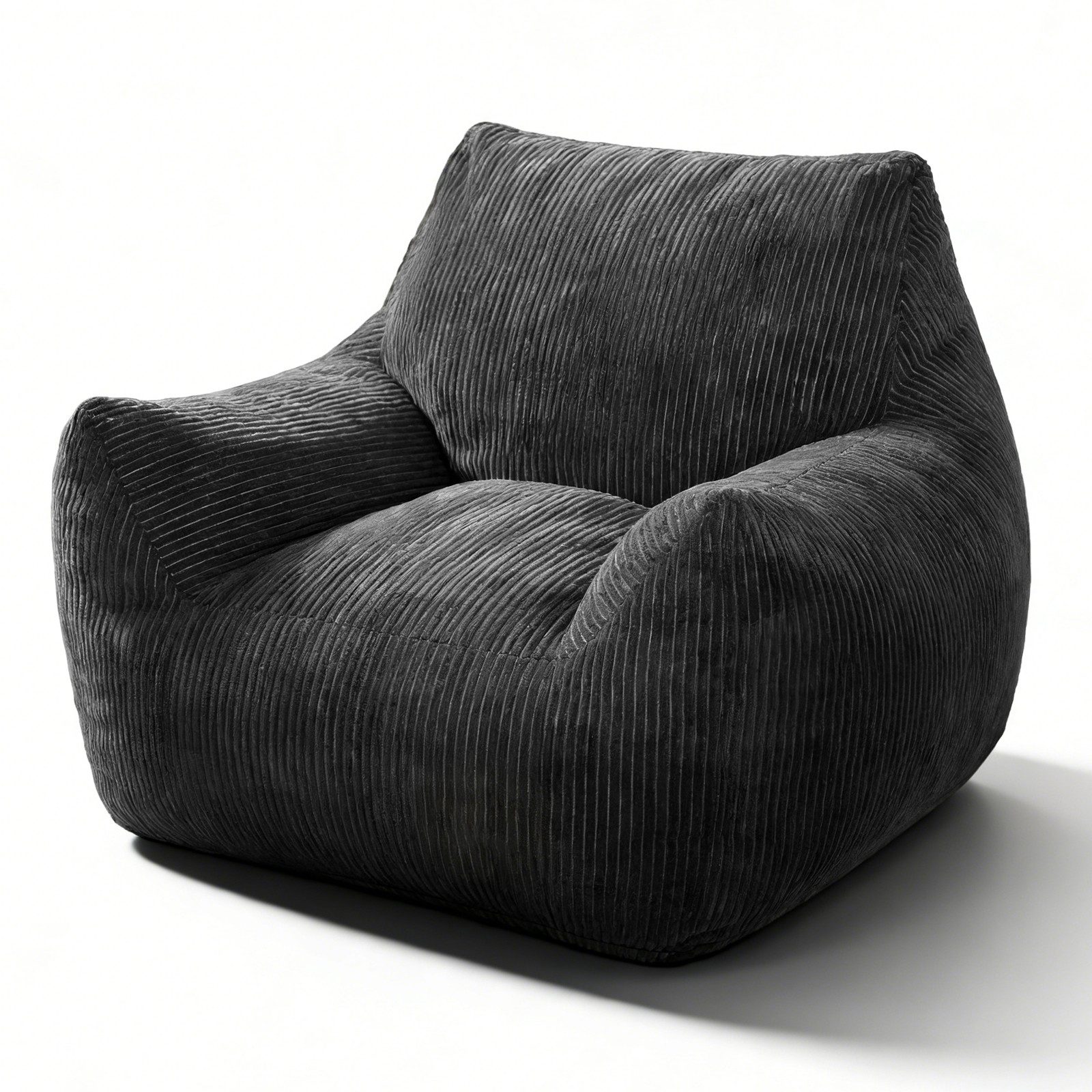 BlingBin Sitzsack Loungesessel Sitzsack Sessel 1-Sitzer aus Cord (1 St., Bean Bag Sessel mit Armlehnen, Schaumstoffflocken-Füllung), weich & formstabil, für Gaming & Wohnzimmer