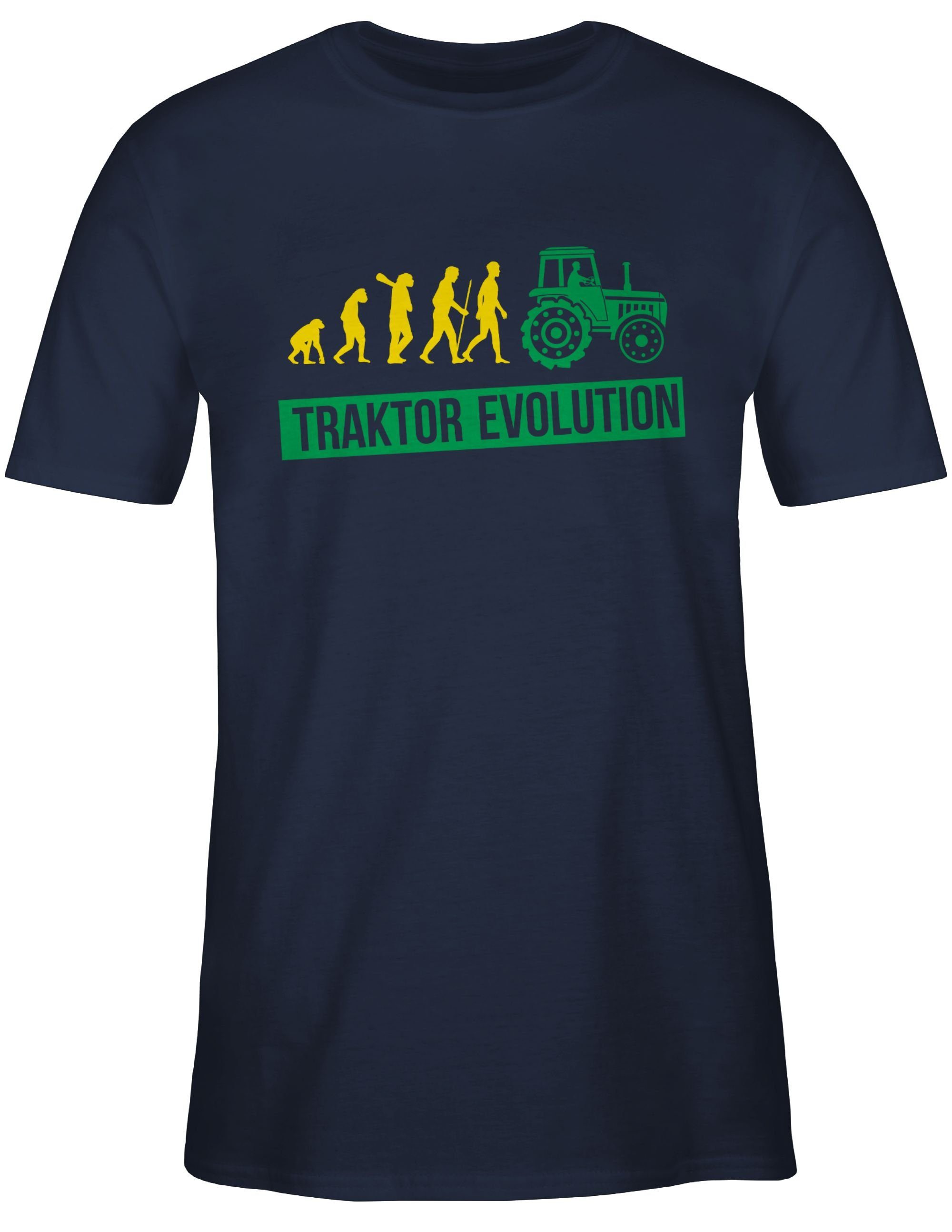 T-Shirt Navy Traktor Traktor Evolution Shirtracer 2 Blau