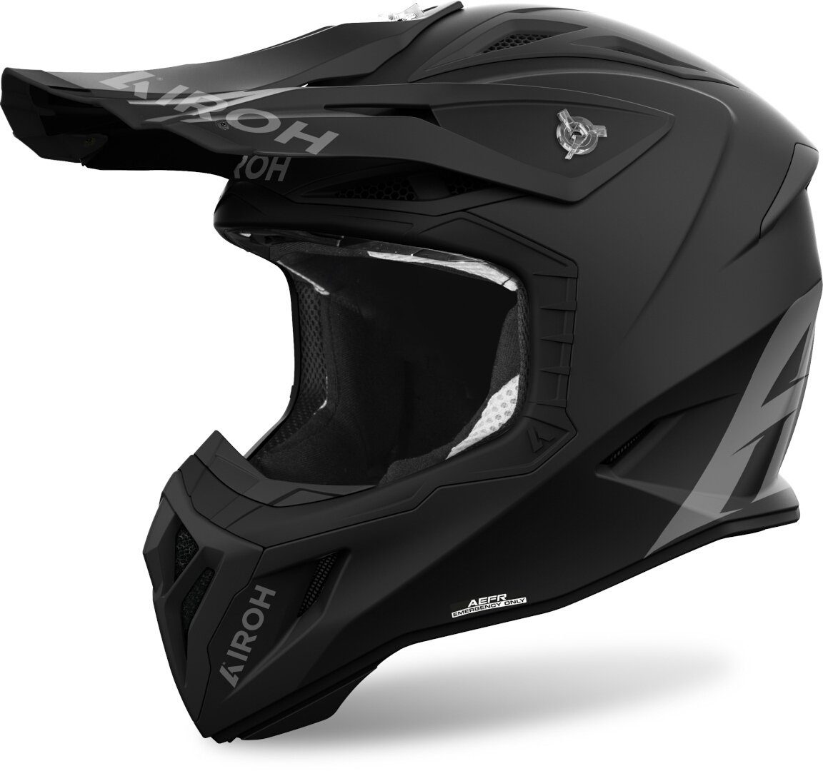 Airoh Motocrosshelm Aviator Ace 2 Solid Motocross Helm, Notfallsystem-Polsterung (EQRS)