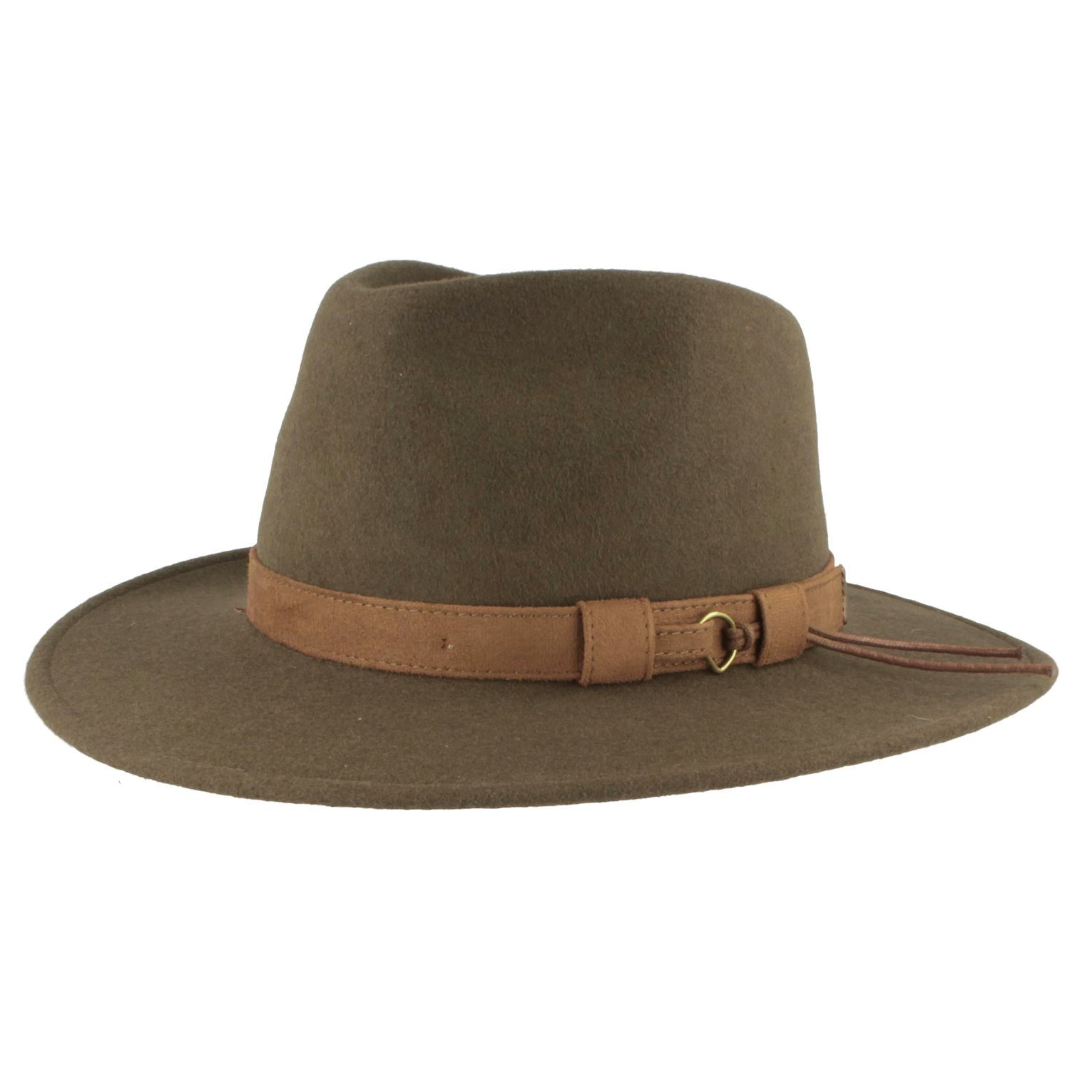 Breiter Filzhut rollbar aus Wollfilz mit Fransen günstig online kaufen