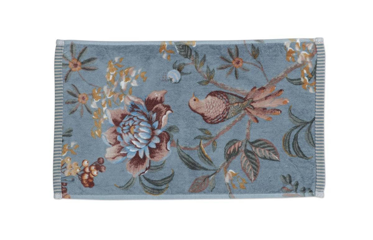 PiP Studio Gästehandtuch Secret Garden Gästehandtuch blue 30x50cm (1 Stück), Baumwolle (278606)