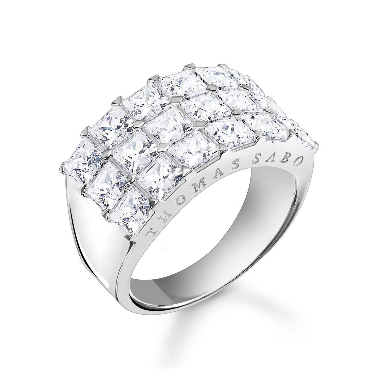 THOMAS SABO Ring TR2348 – 925 Sterling Silber Mit Weißen Zirkonia-Steinen