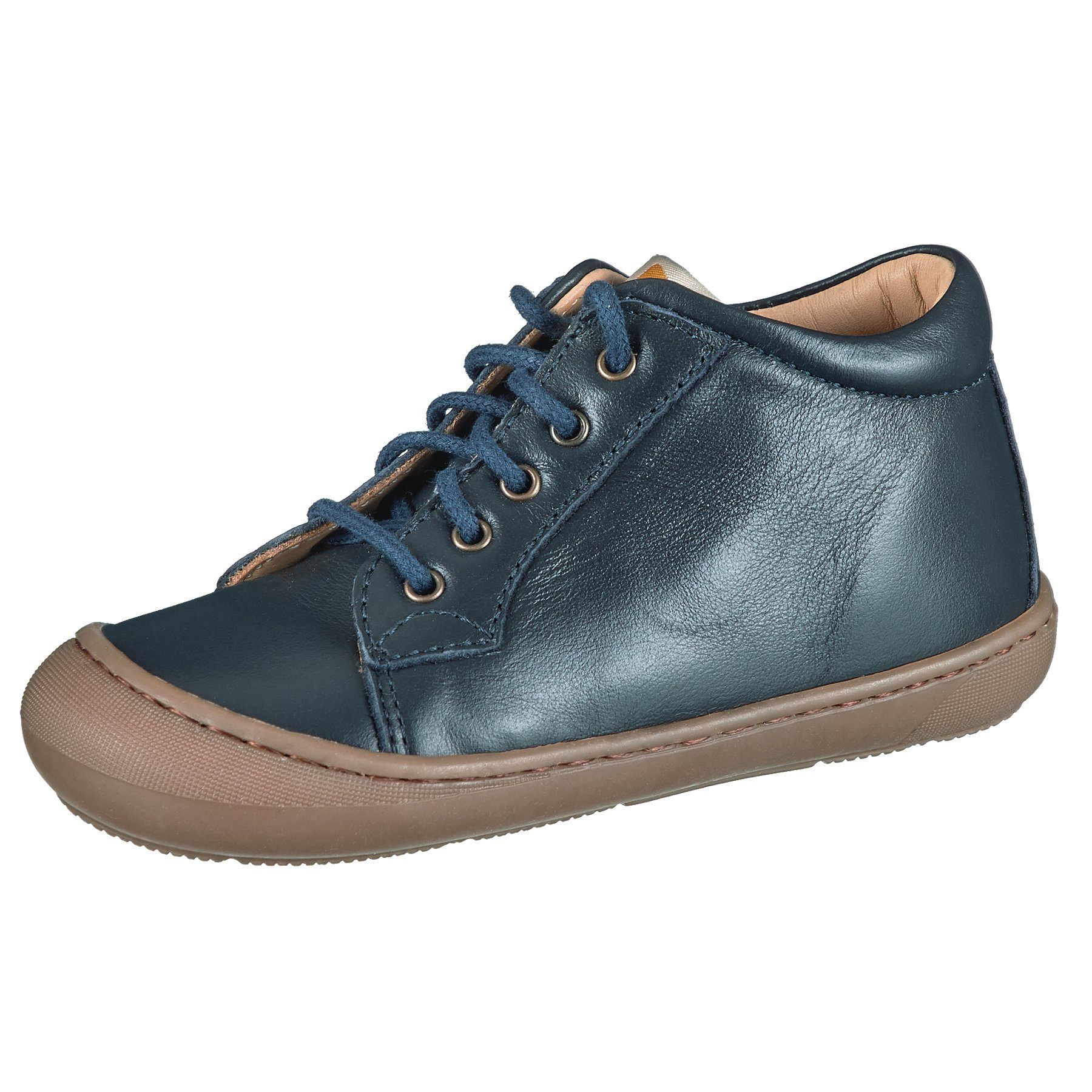 Ocra Ocra Halbschuh Lauflernschuh 070 Leder pflanz. geg. Blau Schnürschuh