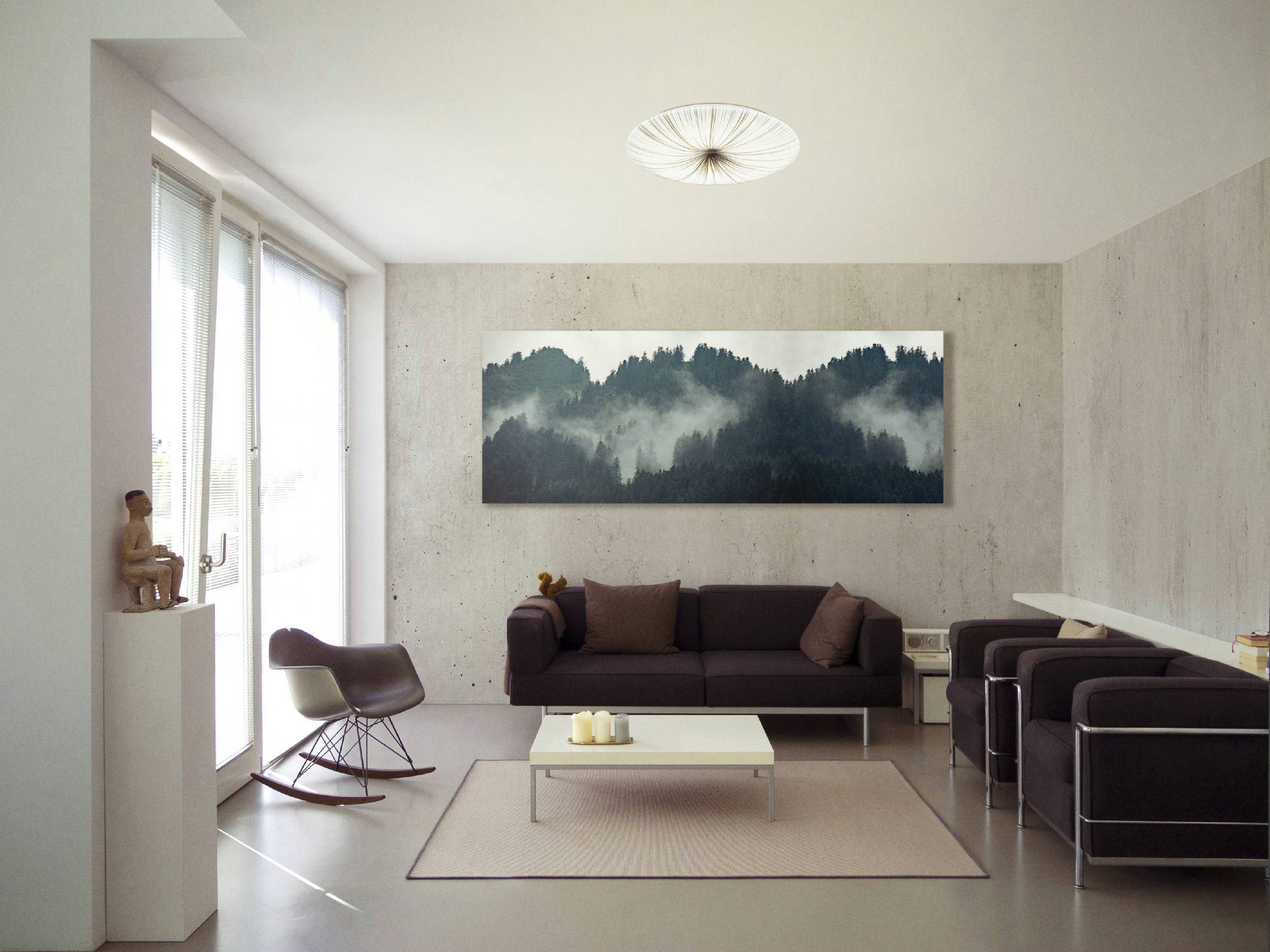 EGLO Deckenleuchte Nieves Deckenlampe, Flurlampe Metall und Kunststoff, Kristalleffekt, LED fest integriert, Warmweiß, Wand-/Deckenleuchte - H7 x Ø51 cm - weiß - 8X4,4W inkl.