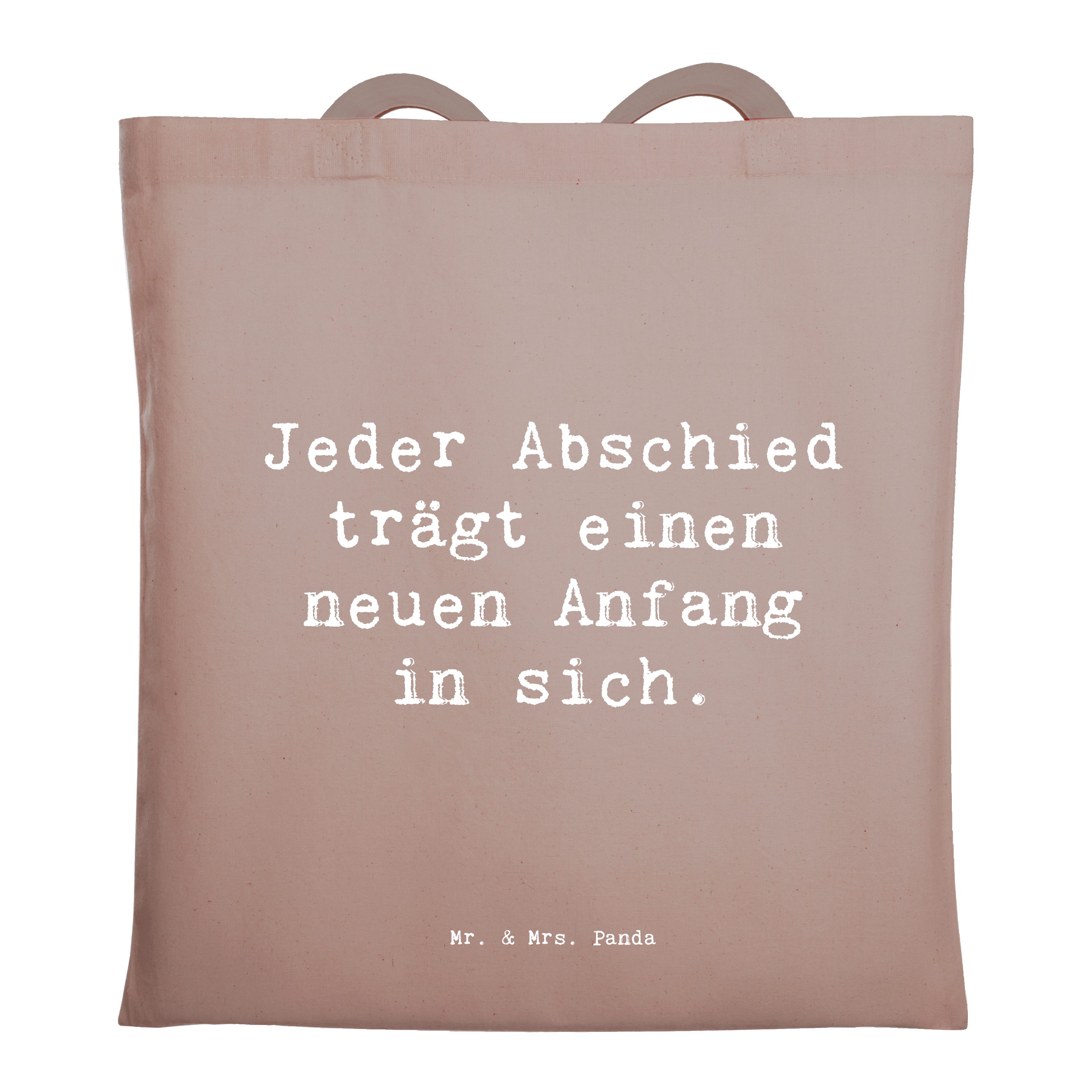 Tragetasche Spruch Verluste betrauern und loslassen - Braun Pastell - Geschenk, A