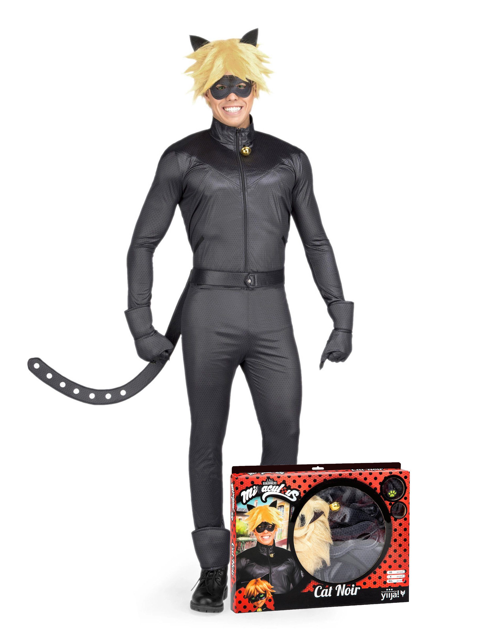 Viving Costumes Kostüm Cat Noir-Kostüm Miraculous-Lizenzkostüm schwarz