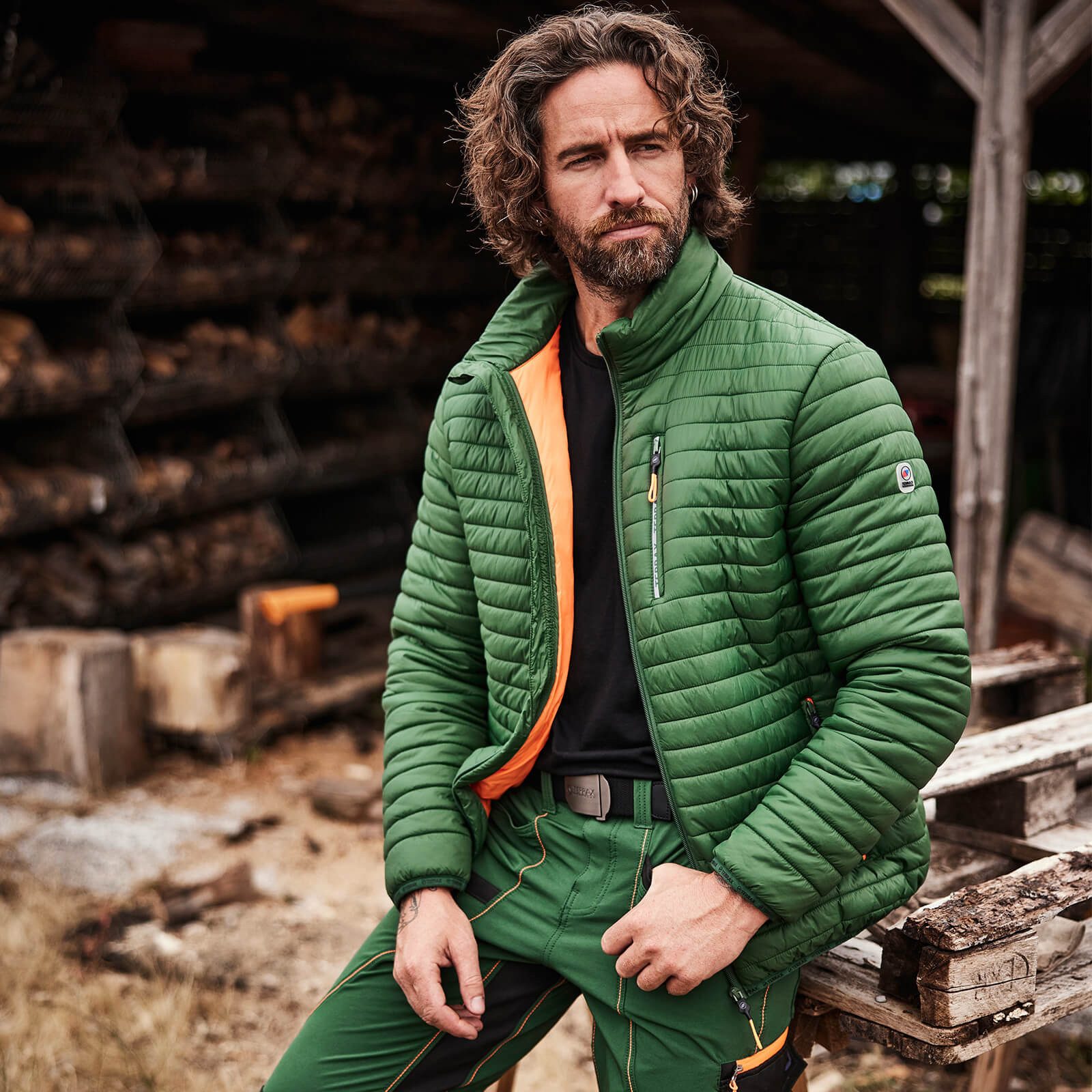 Terrax Workwear Arbeitsjacke 62298 Herren Steppjacke mit Stehkragen - Gesteppte Jacke mit Taschen