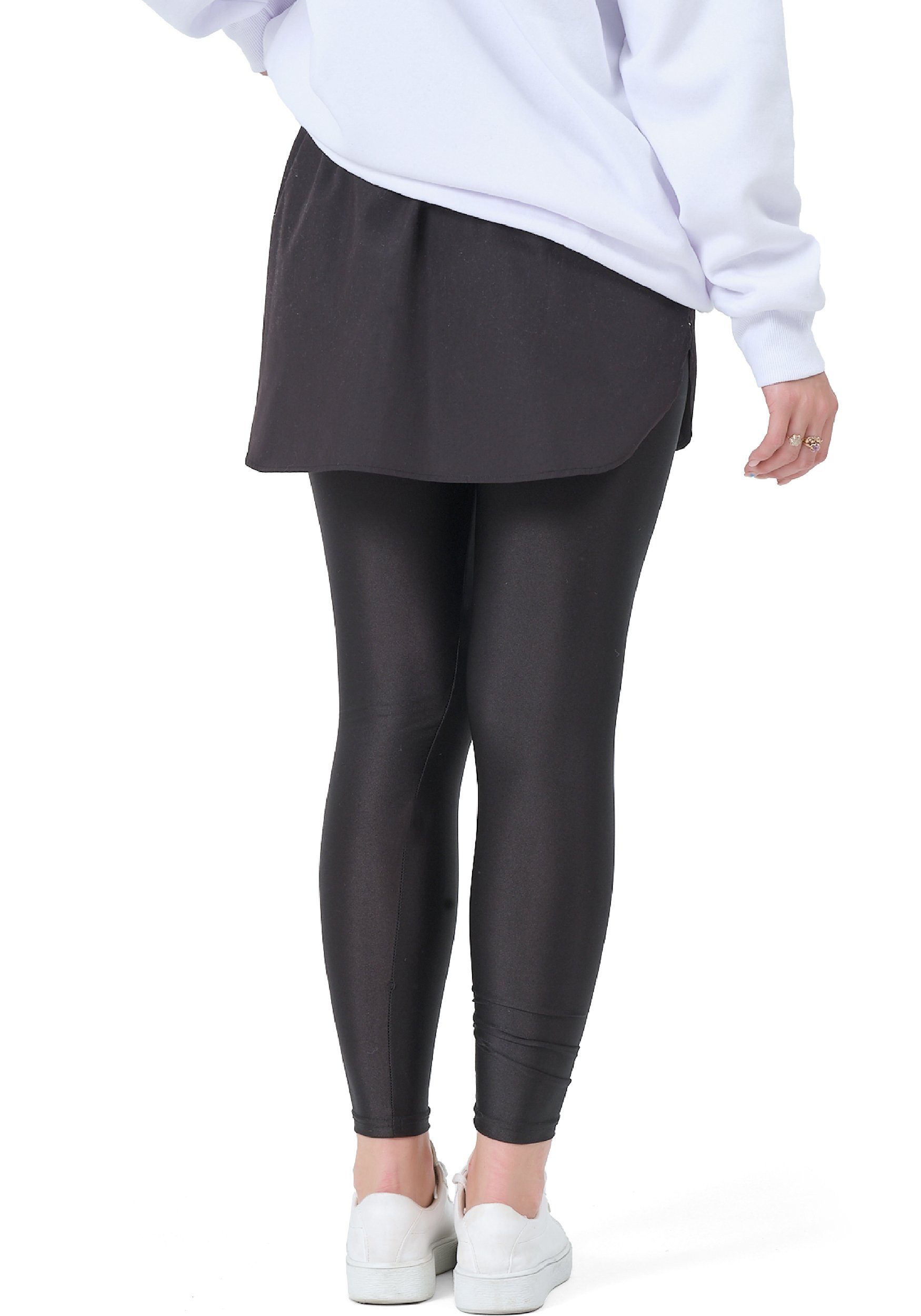 BLACKROCK Unterrock Damen Blusenrock Saum Verlängerung (1-tlg) mit Elastikbund, in Unifarbe mini Rock