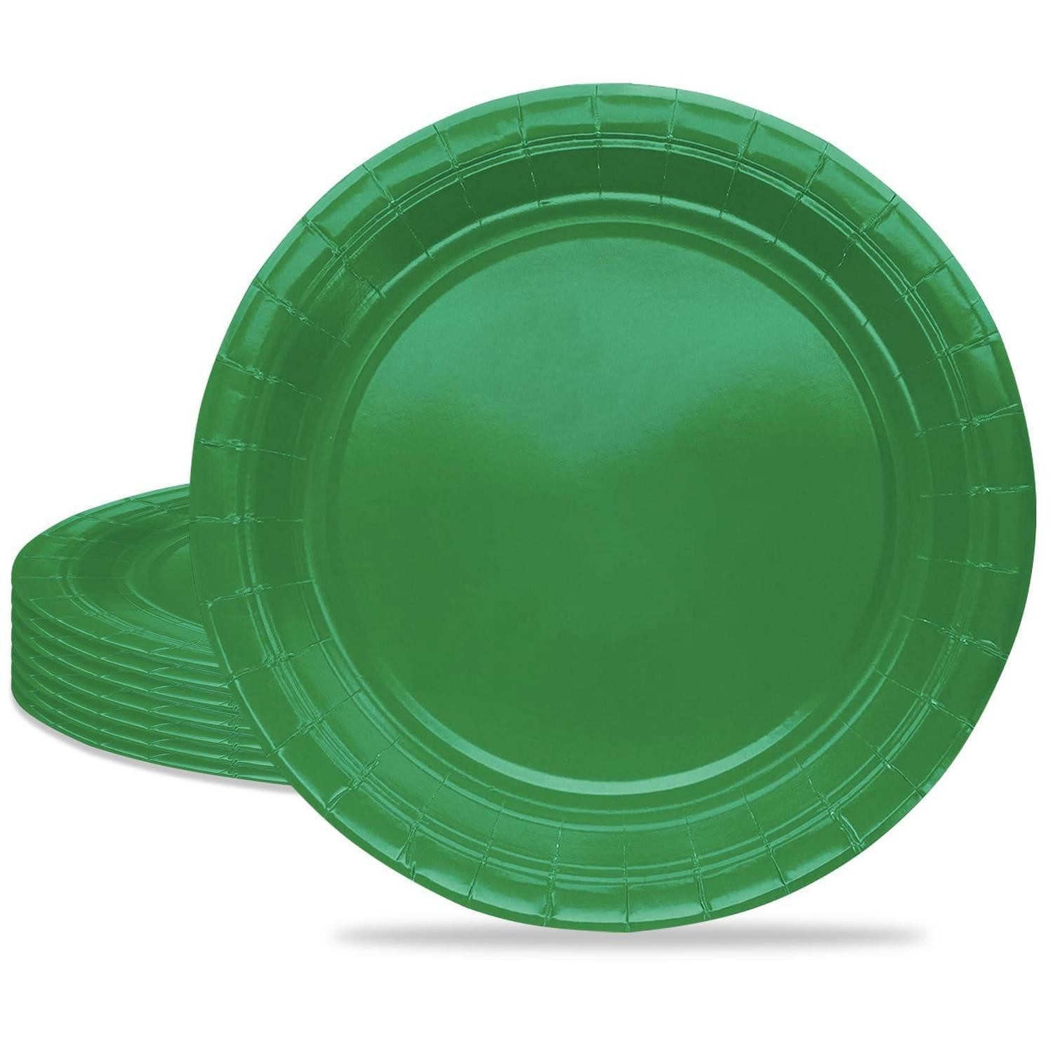 LuxusKollektion Einweggeschirr-Set Partyteller Grün 18cm 16 Stück