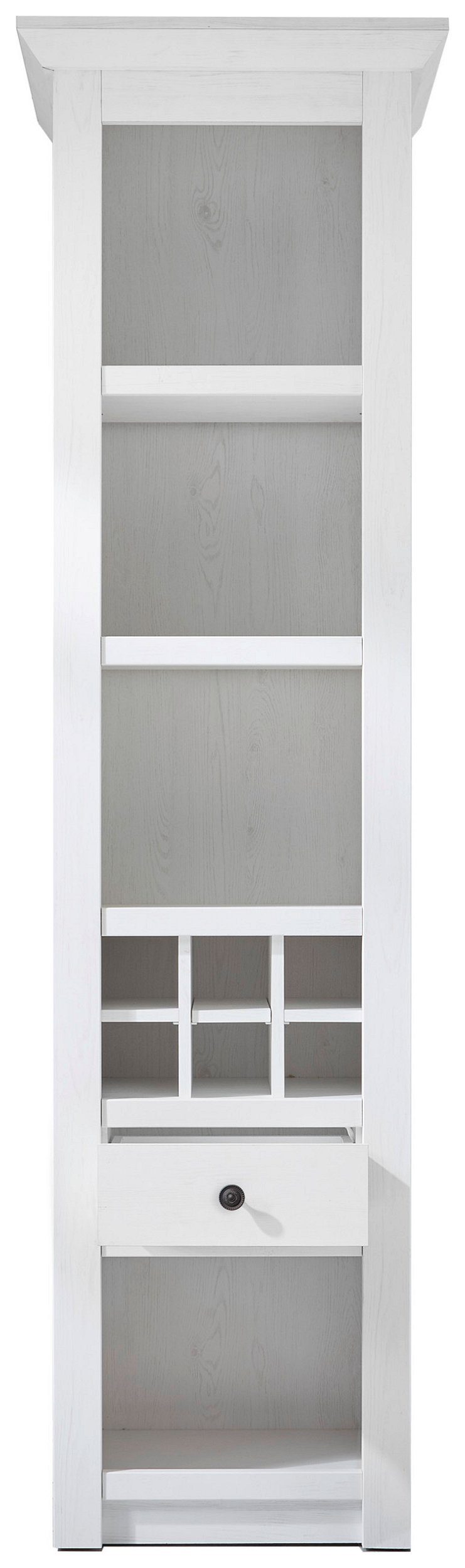 99rooms Wohnwand Liliann, (Set (4-St), Wohnzimmer-Set), 1xBücheregal, 1xStandvitrine, 1xLowboard und 1xWandboard