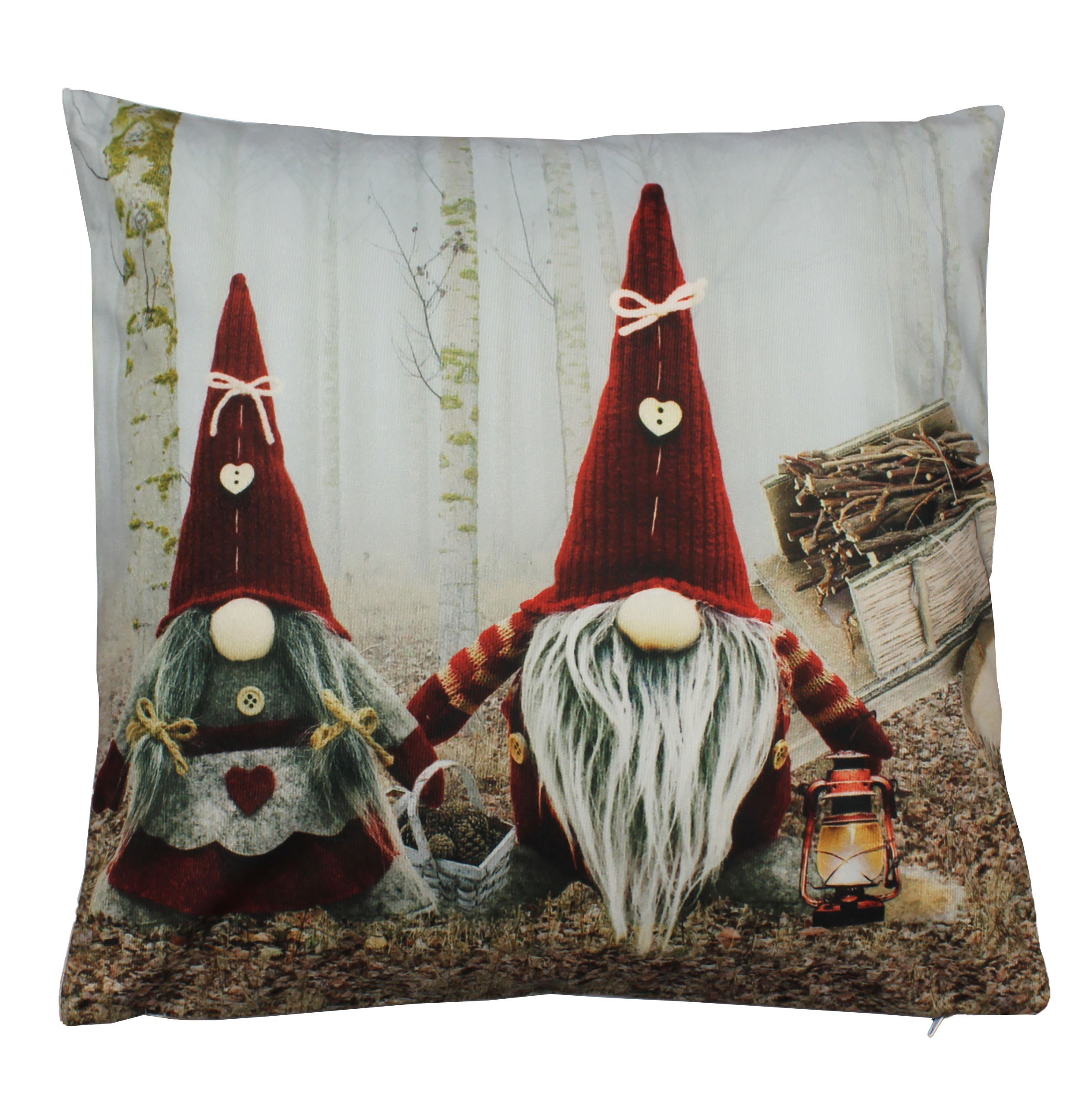 Haus und Deko Tischdecke Kissenbezug 40x40 cm Weihnachten Kissen Deko Samt (1-tlg)