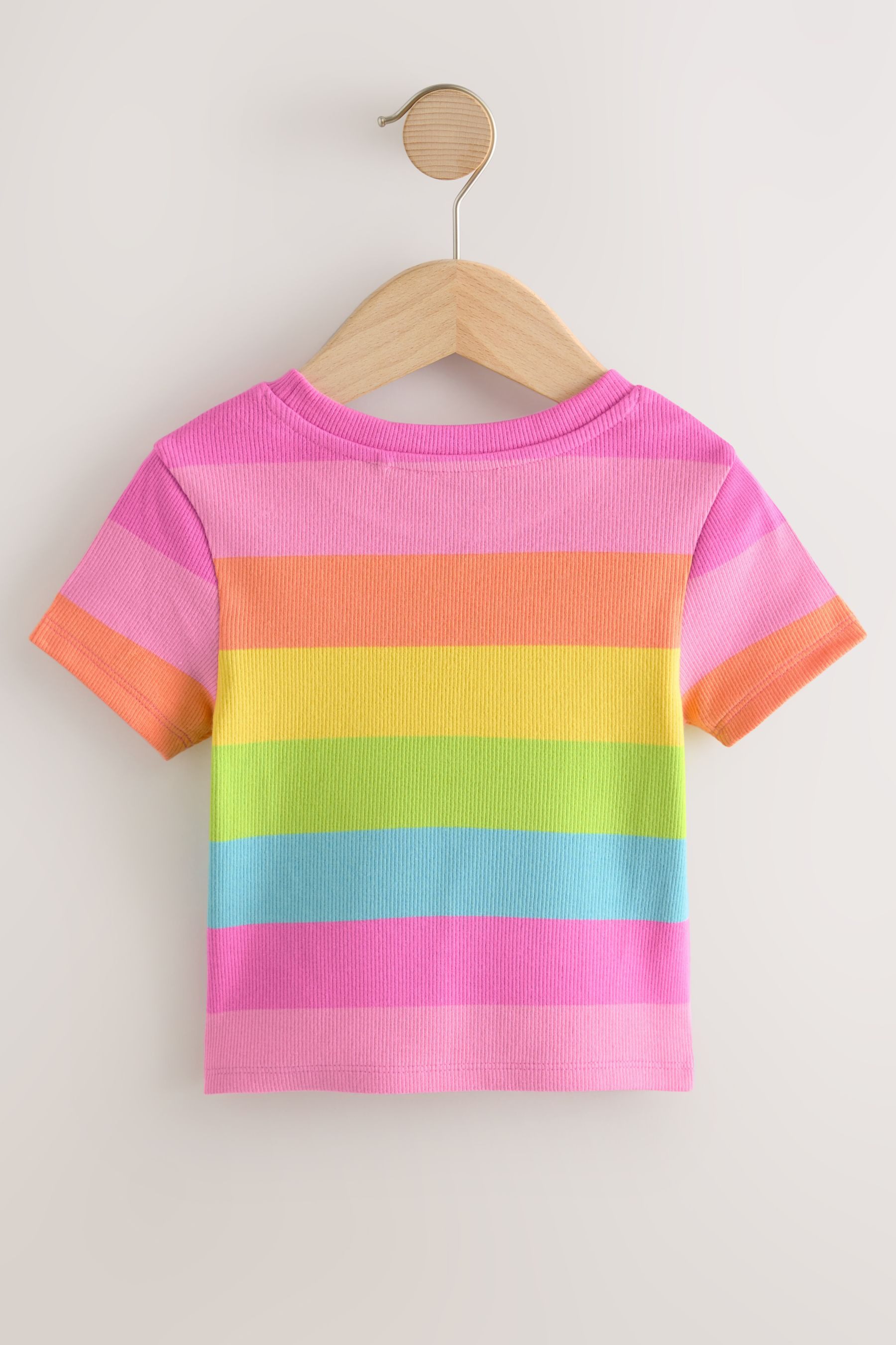 Next T-Shirt Kurzarm-Shirts mit Rippenmuster, 4er-Pack (4-tlg)