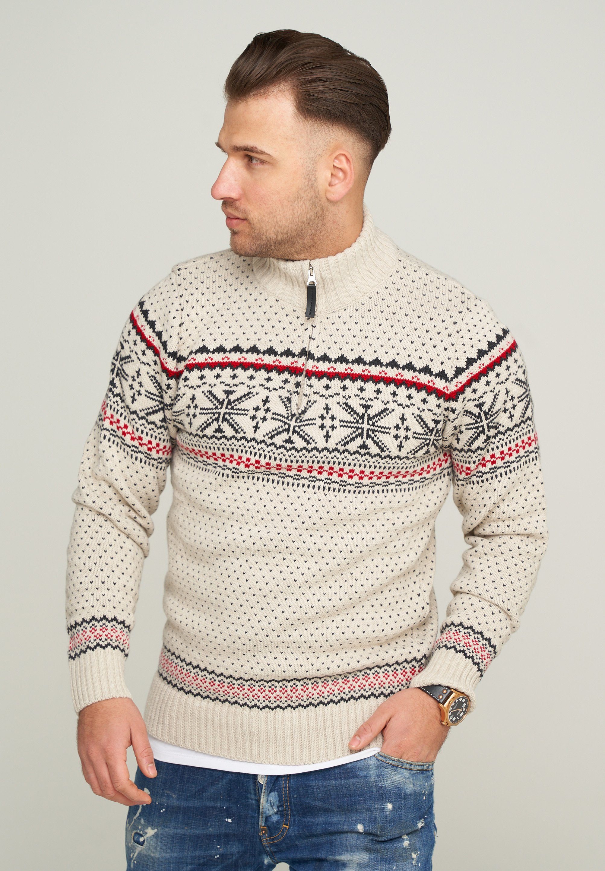 CARISMA Strickpullover CRSEDA Grobstrick Norweger-Muster