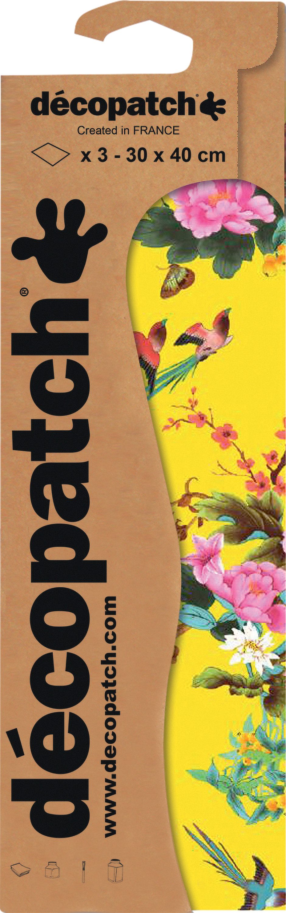 décopatch Motivpapier Dreams of Flowers, 3 Stück