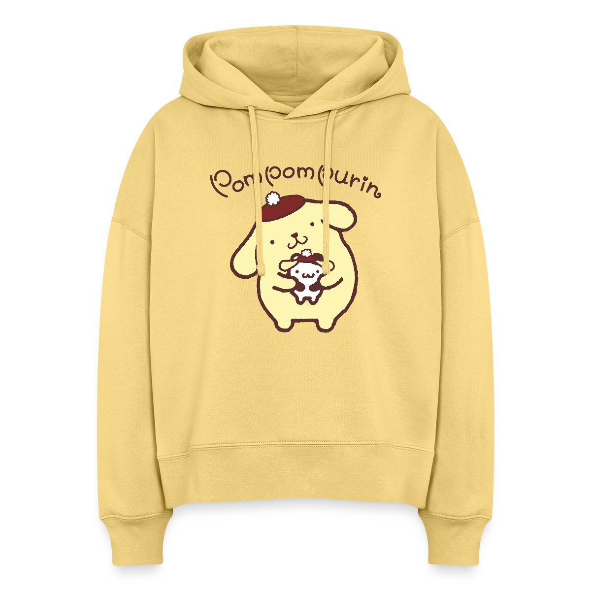 Spreadshirt Hoodie Pompompurin & Muffin Verkleidet Frauen Boxy Organic Hoodie (1-tlg)