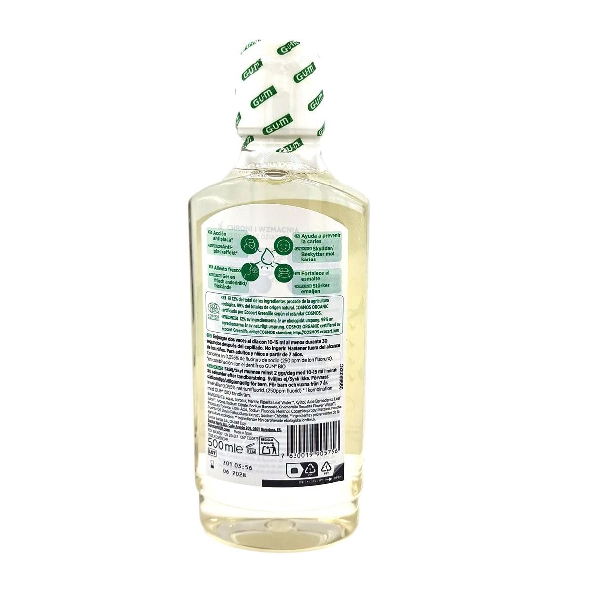 GUM Zahnpasta GUM Bio Fresh Mint Zahnpasta 75ml + Mundspülung 500ml, (0-St)