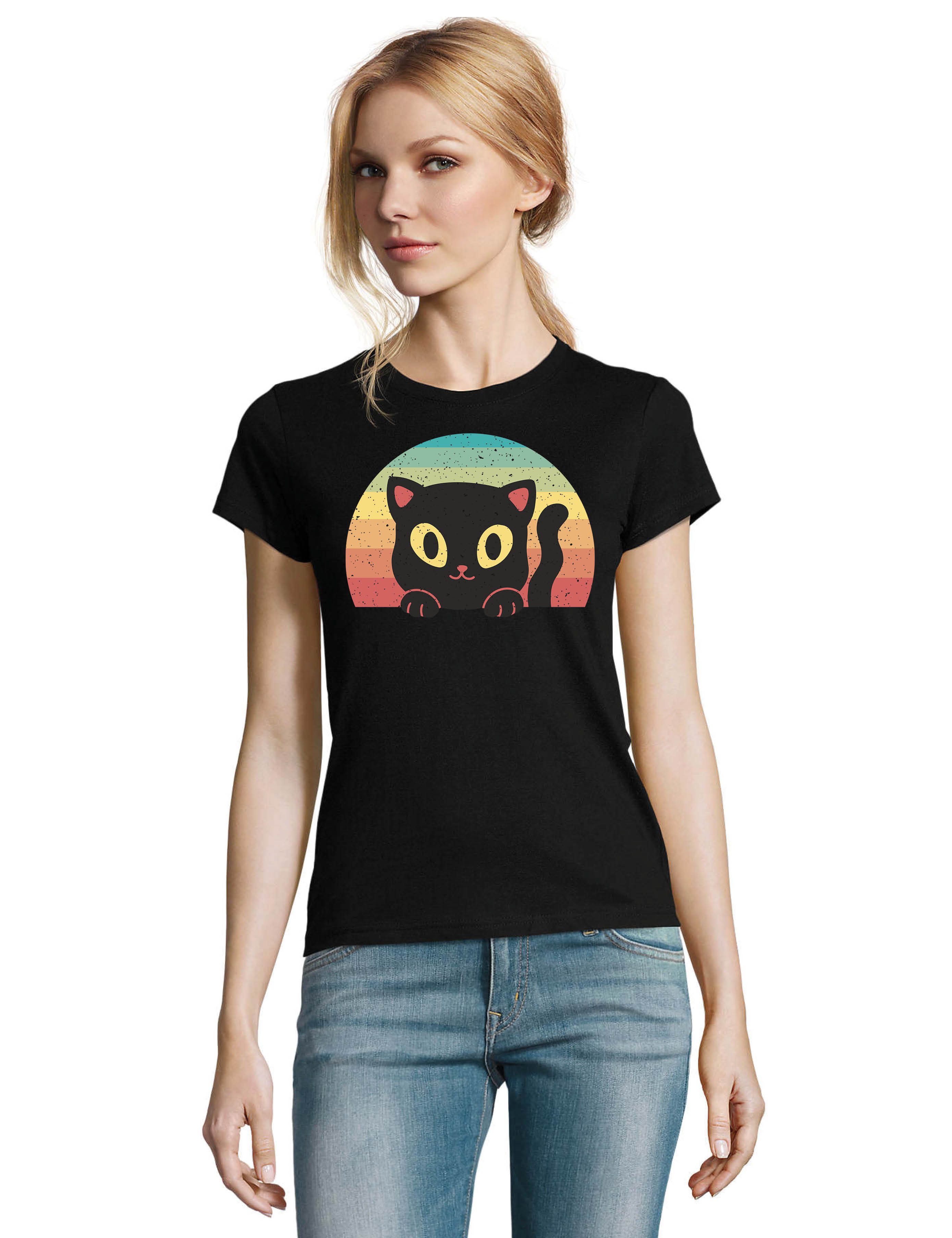 Youth Designz Print-Shirt "Retro Black Cat" günstig online kaufen
