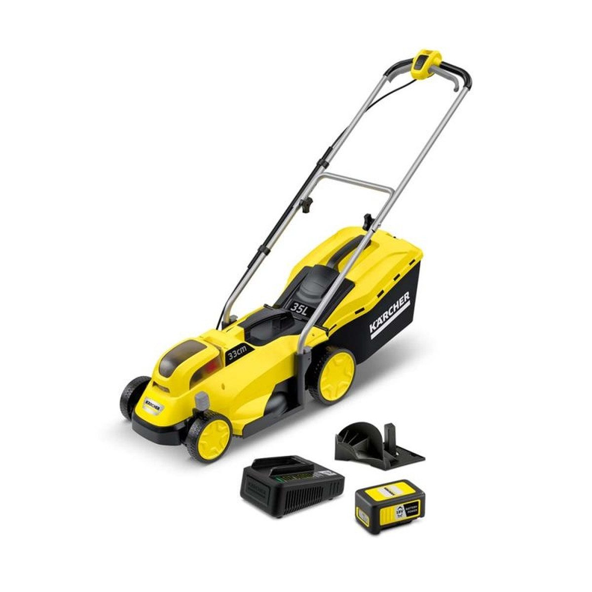 Karcher Akkurasenmäher LMO 18-33 inkl. Akku & Ladegerät 33cm Schnittbreite, 33.00 cm Schnittbreite