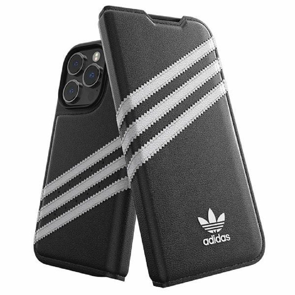 adidas Performance Handyhülle Case Bookcase iPhone 14 Pro schwarz Logo Kunststoff 50196 6,1 Zoll, Kantenschutz
