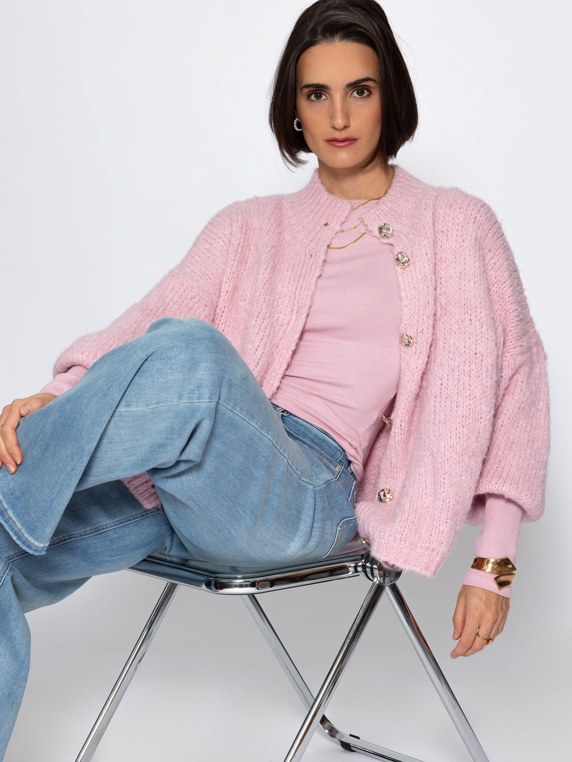 SASSYCLASSY Langarmshirt Langarmshirt mit U-Boot Ausschnitt für Damen Elegantes Shirt in feiner Rippstruktur – Bild 3 von 5