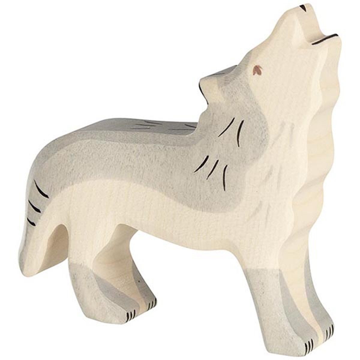 Holztiger Spielfigur Holztiger Wolf Holzwolf heulend, 80109
