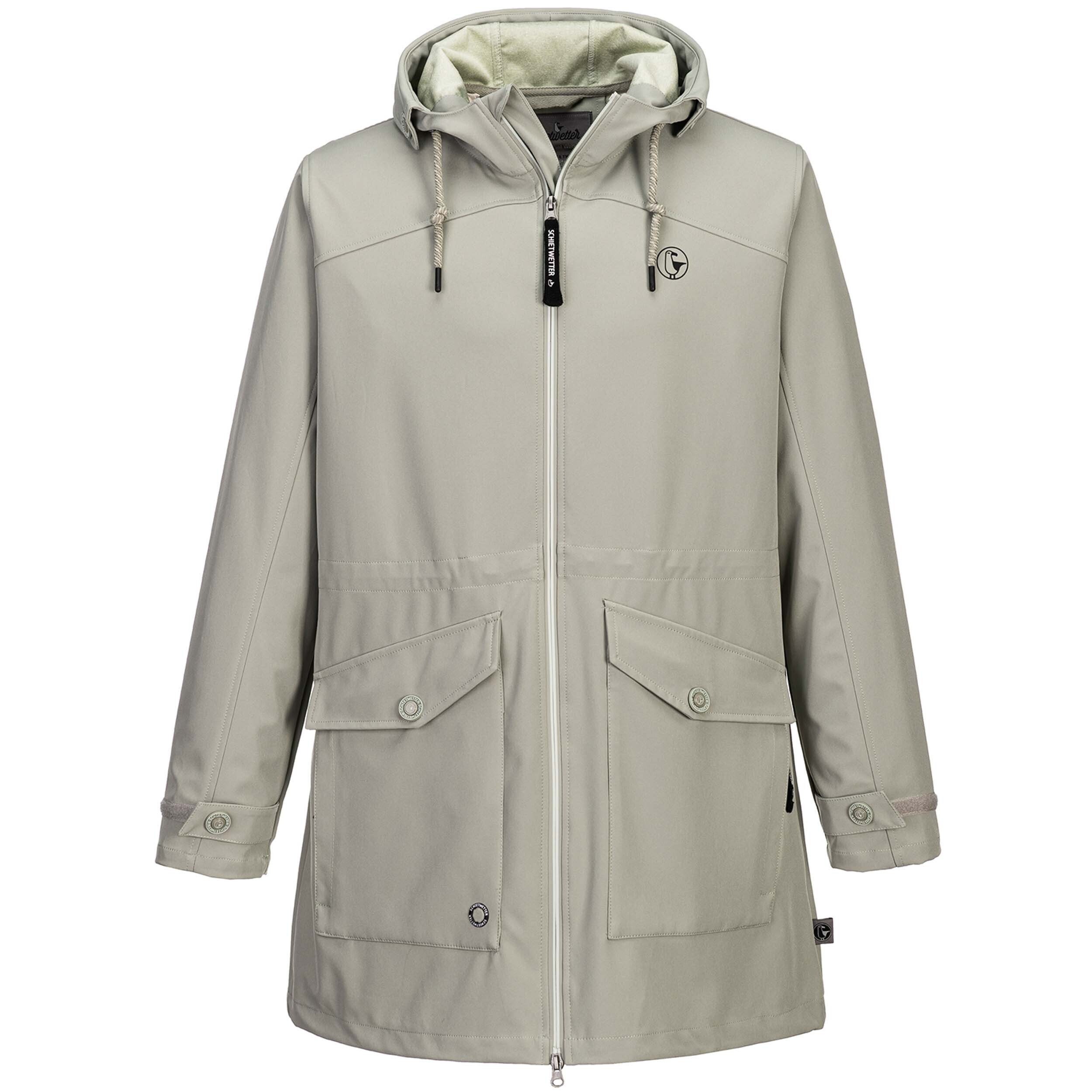 Schietwetter Softshellmantel Damen wasserabweisend, winddicht, atmungsaktiv olive melange