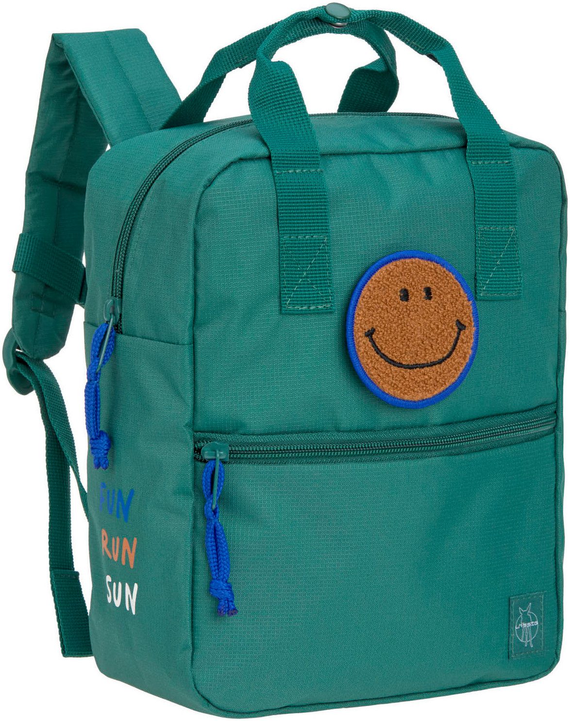 LÄSSIG Kinderrucksack Little Gang, Mini Square Backpack, dark green