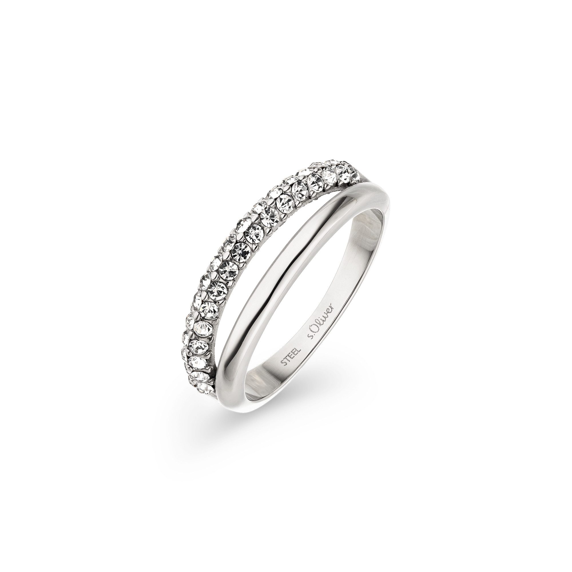 s.Oliver Fingerring Schmuck Geschenk Edelstahl Ring The Daily Spark, mit Zirkonia (synth)