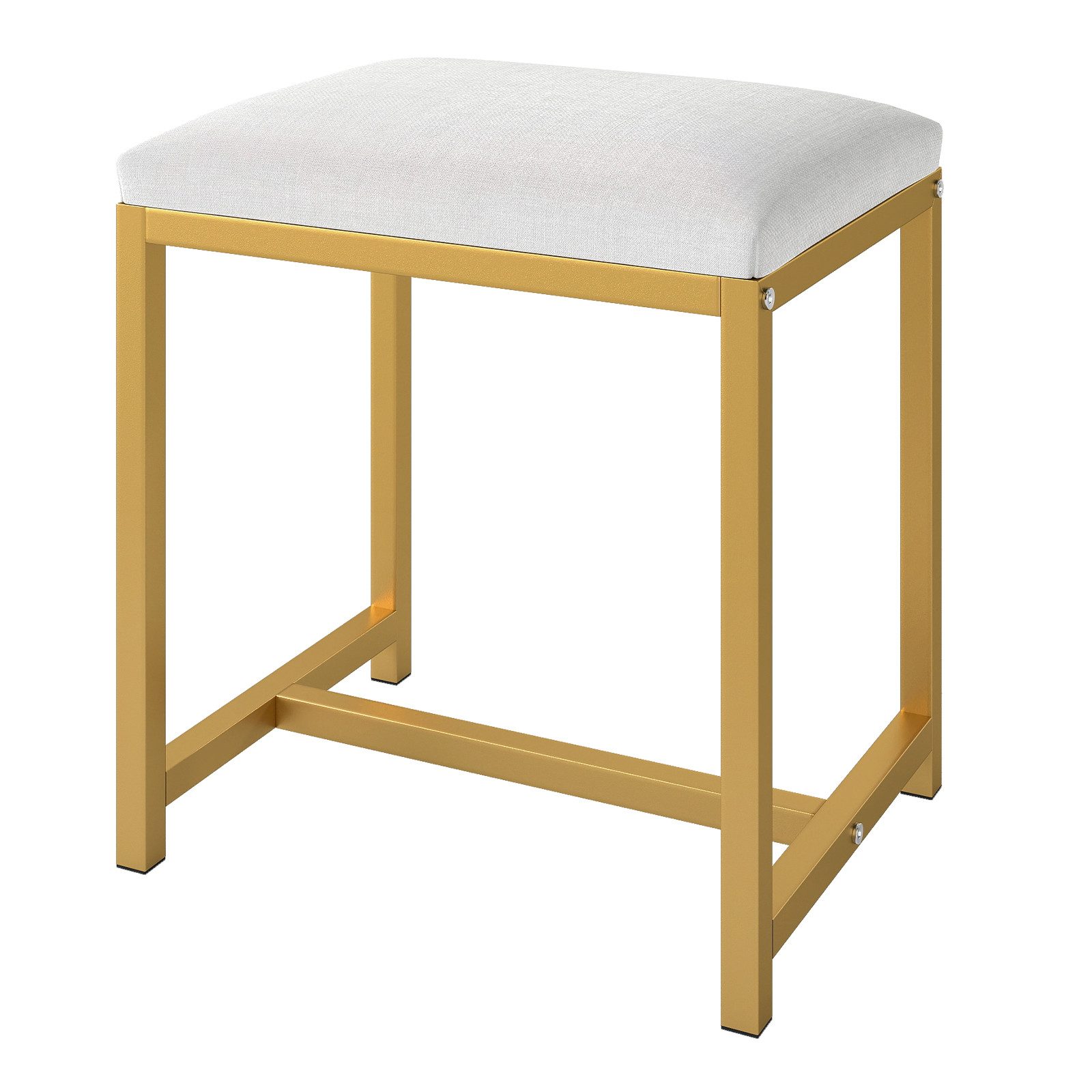 COSTWAY Sitzhocker, Schminkhocker gepolstert, Metall Polsterhocker 150kg