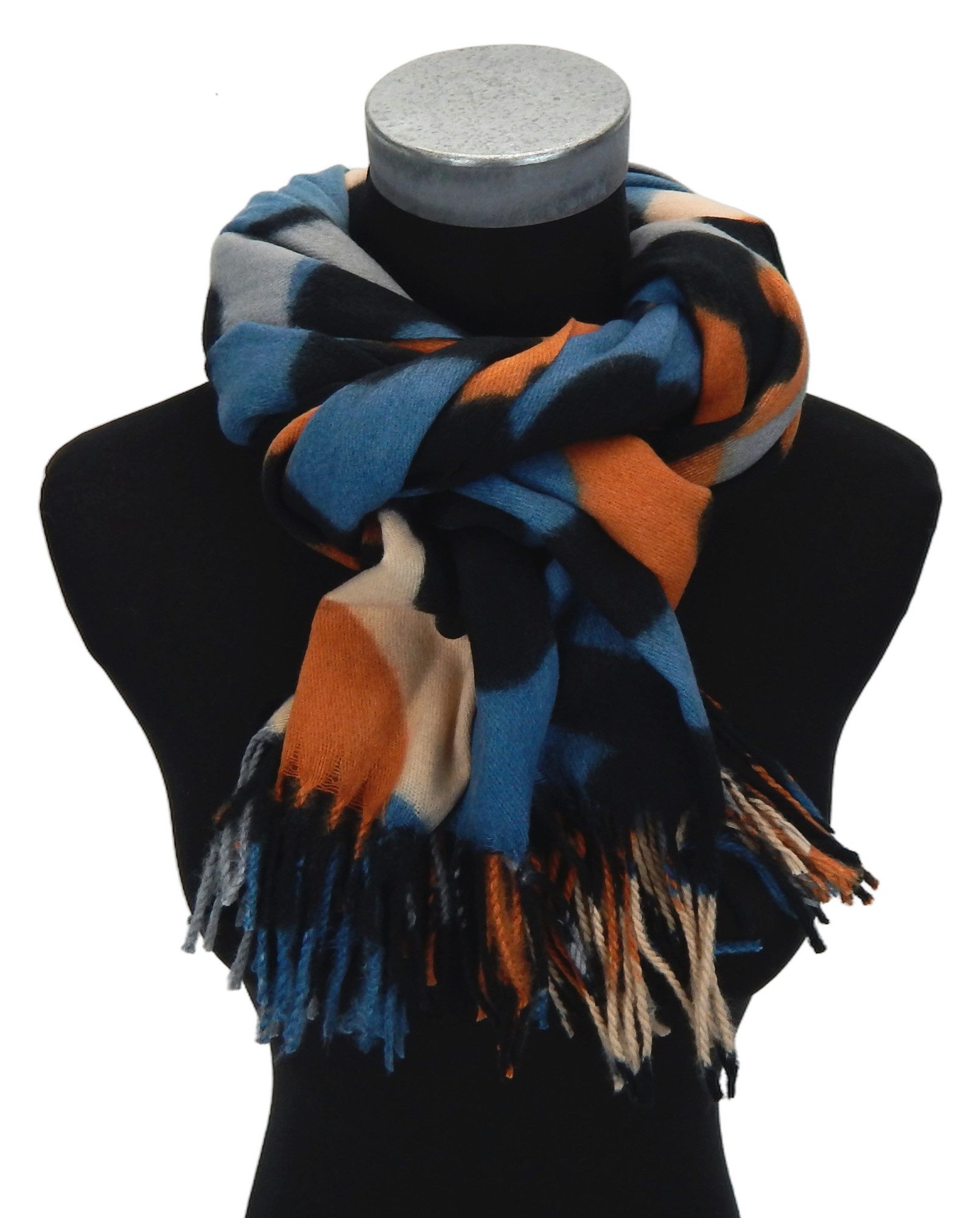 Ella Jonte Modeschal, bunt beige blau Leopard abstrakt Trendfarben Herbst W günstig online kaufen