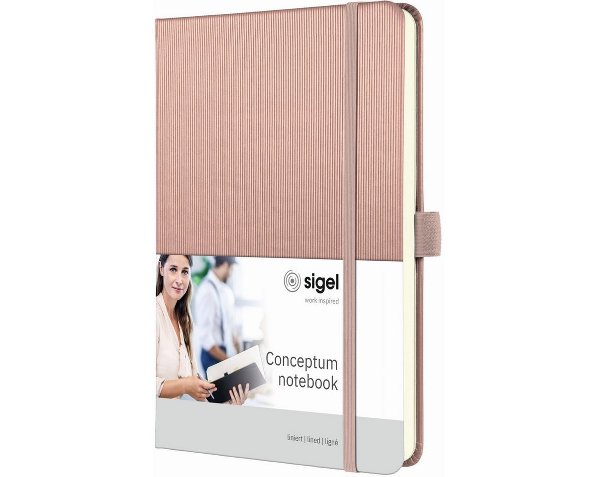 Thumbnail - Sigel Notizbuch Notizbuch Conceptum ca. A5 194 S. Hardcover liniert 80g rose metallic