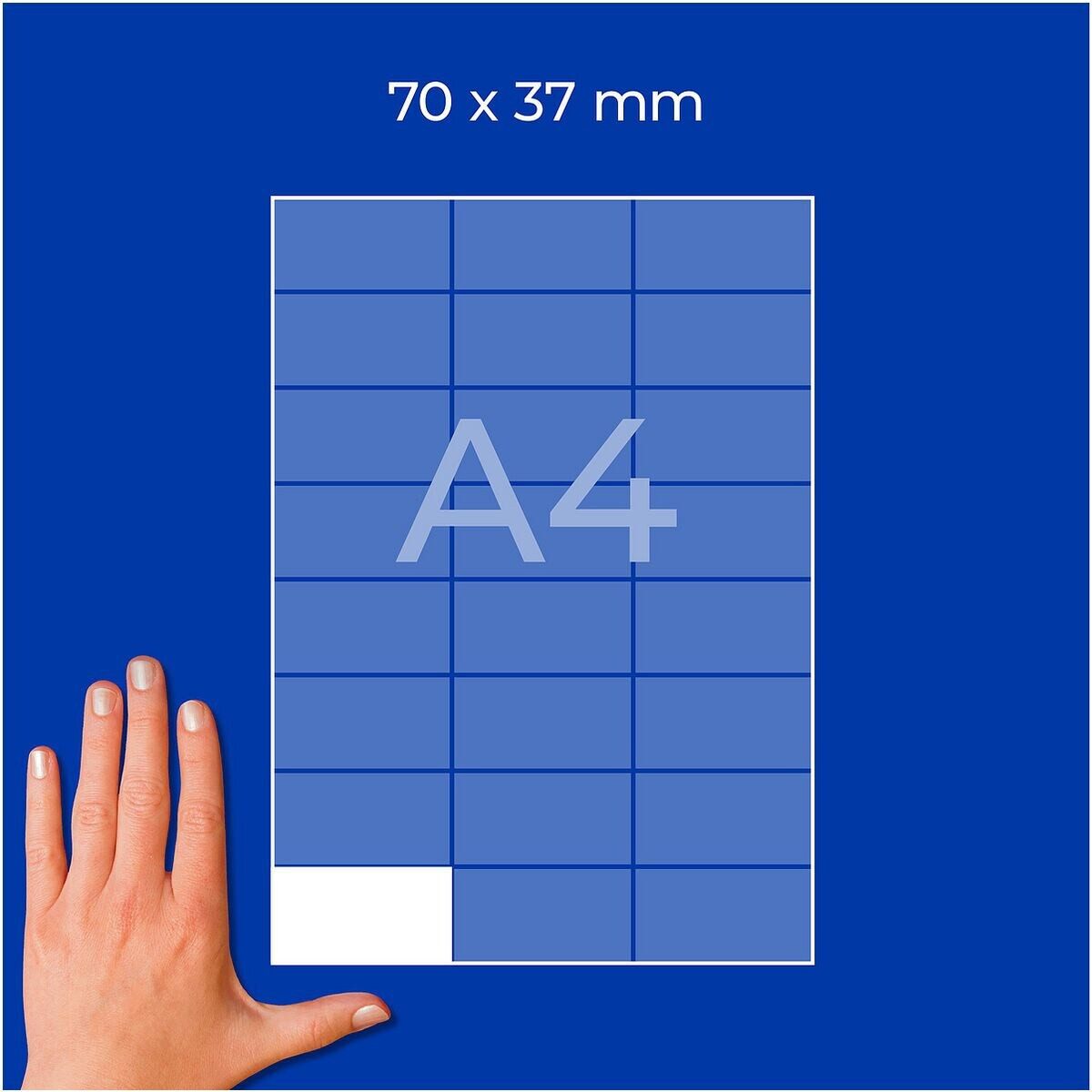 Avery Zweckform Etiketten 3474, 2400 Stück, Adresse universal (70 x 37 mm), selbstklebend