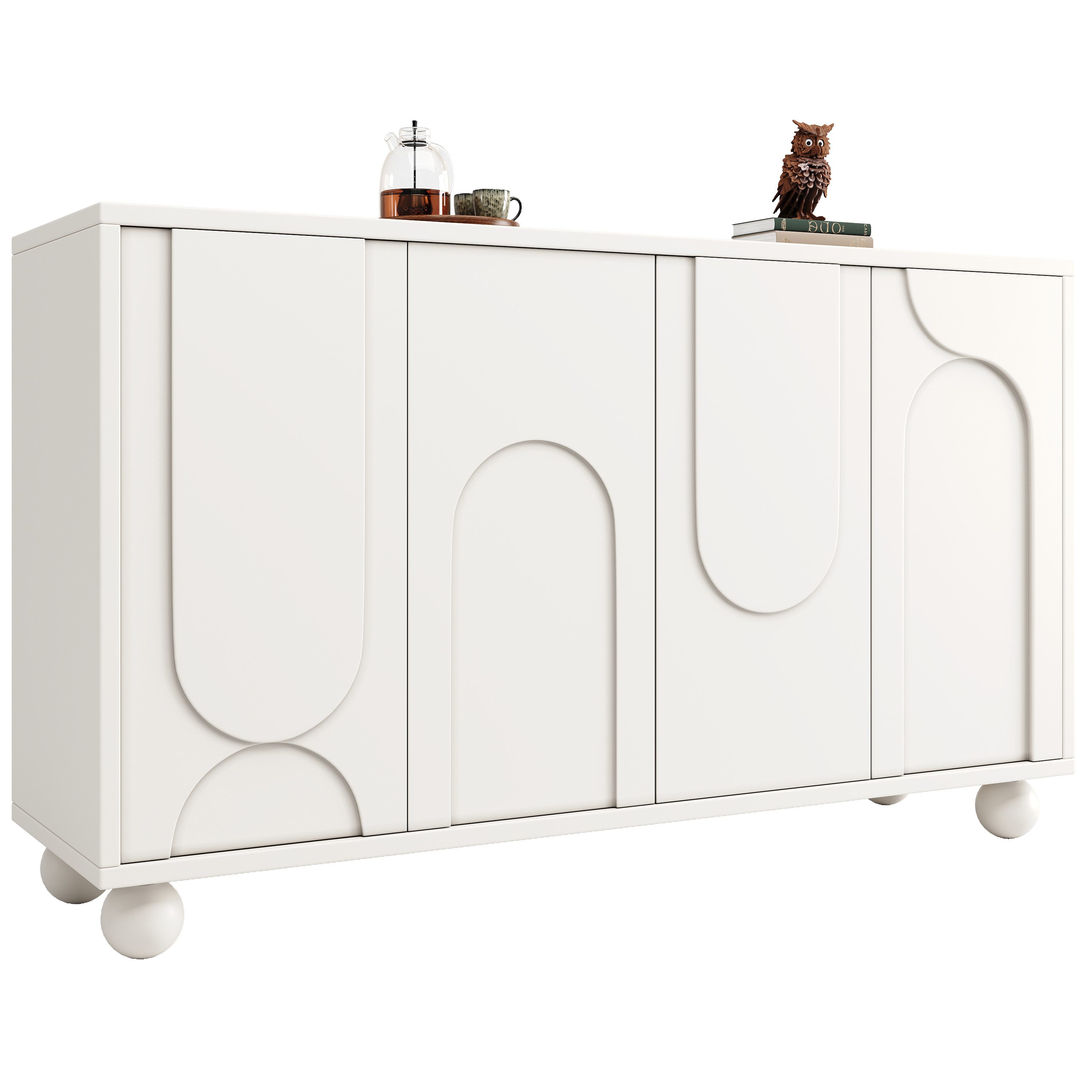 KLAM HOME Sideboard Schrank mit Stauraum, Anti-Dumping, verstellbarer Platt günstig online kaufen